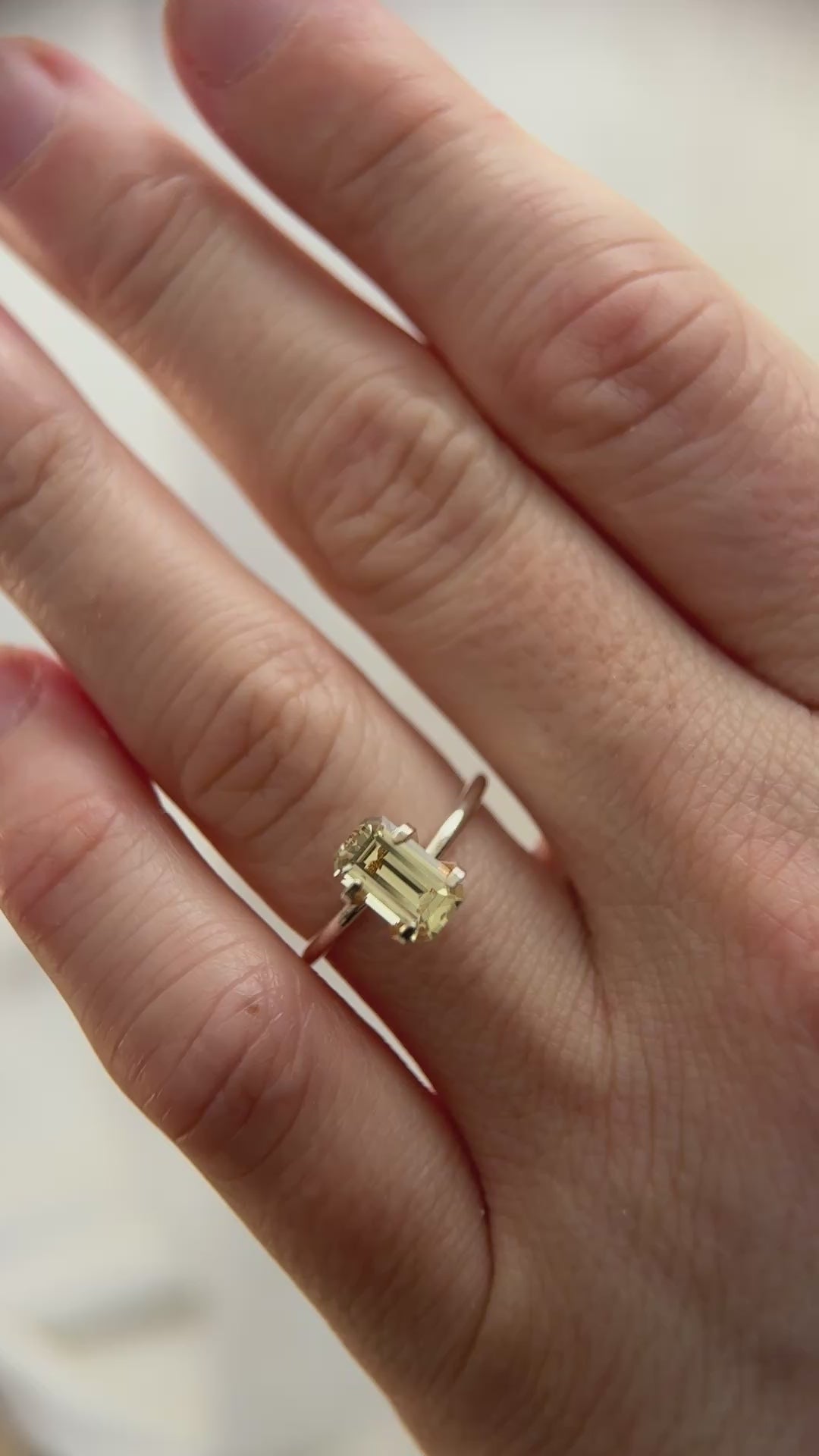 1.59 CT Emerald Cut Yellow Sapphire