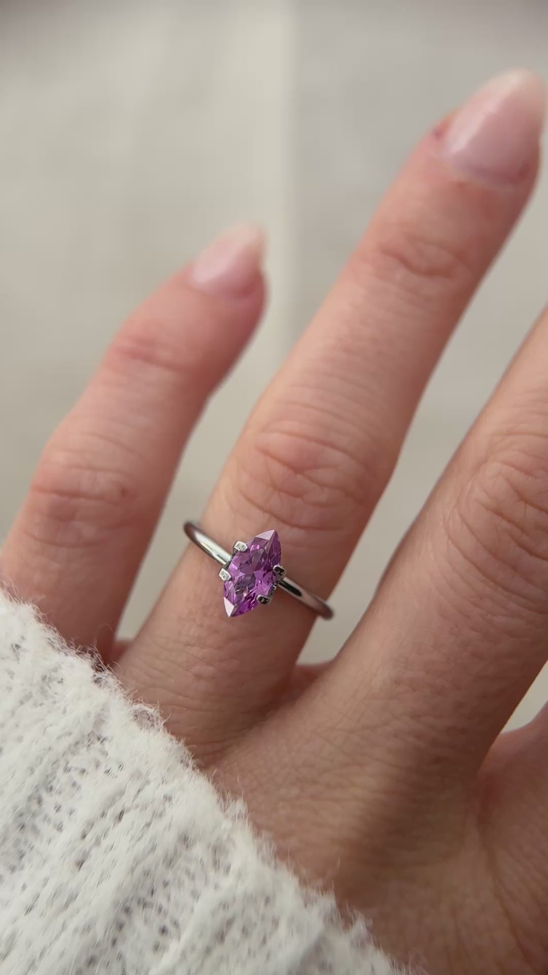0.65 CT Marquise Cut Pink Sapphire