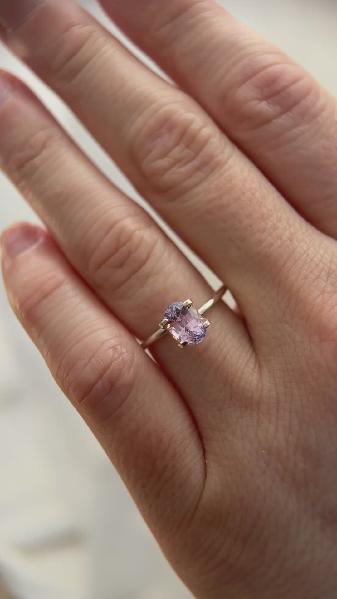 1.73 CT Oval Cut Purple Sapphire