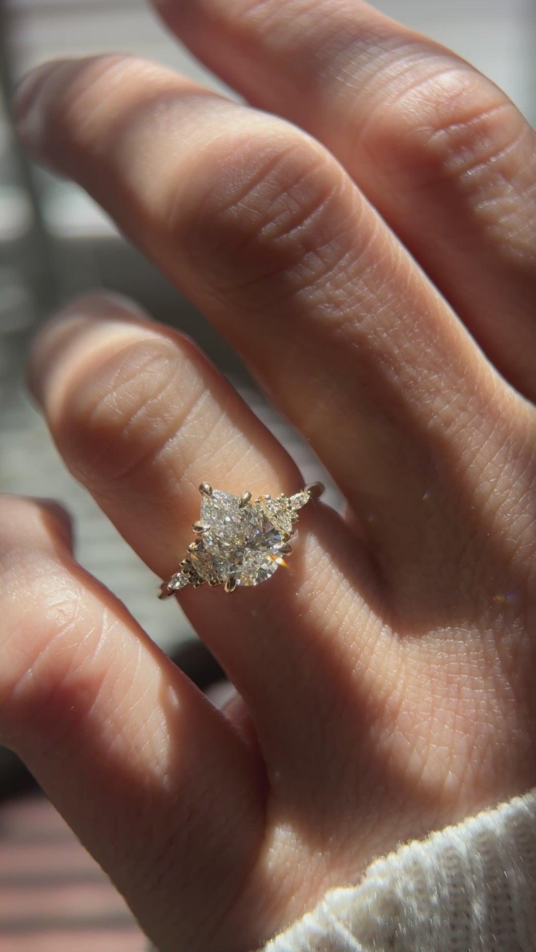 The Maeve Ring | 1.6 CT Pear Lab Diamond