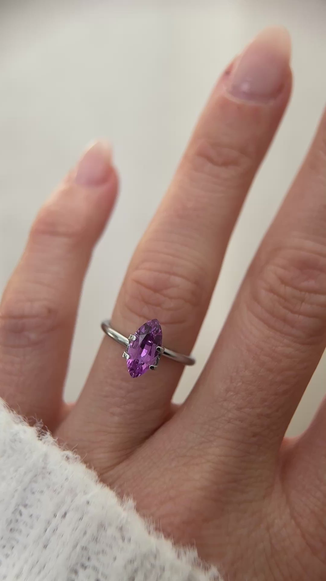 1.43 CT Marquise Cut Purple Sapphire