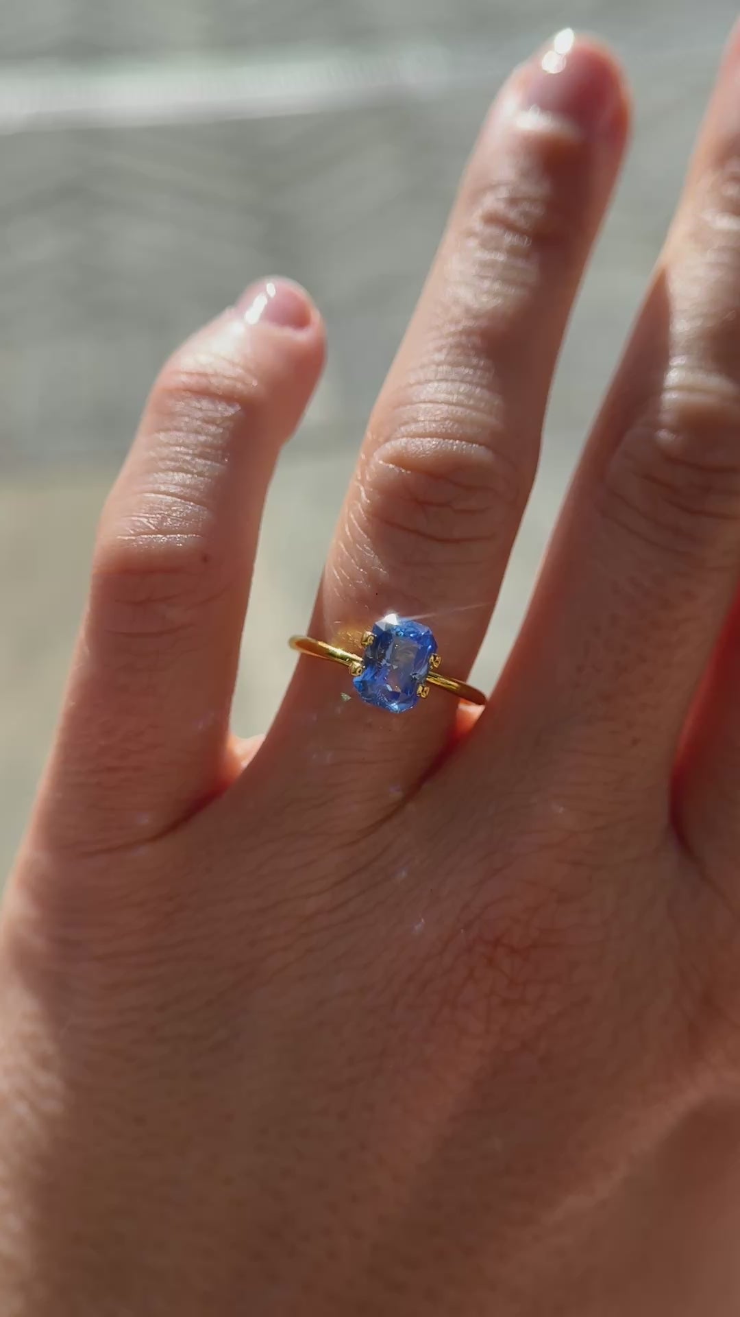 2.54 CT Radiant Cut Blue Sapphire