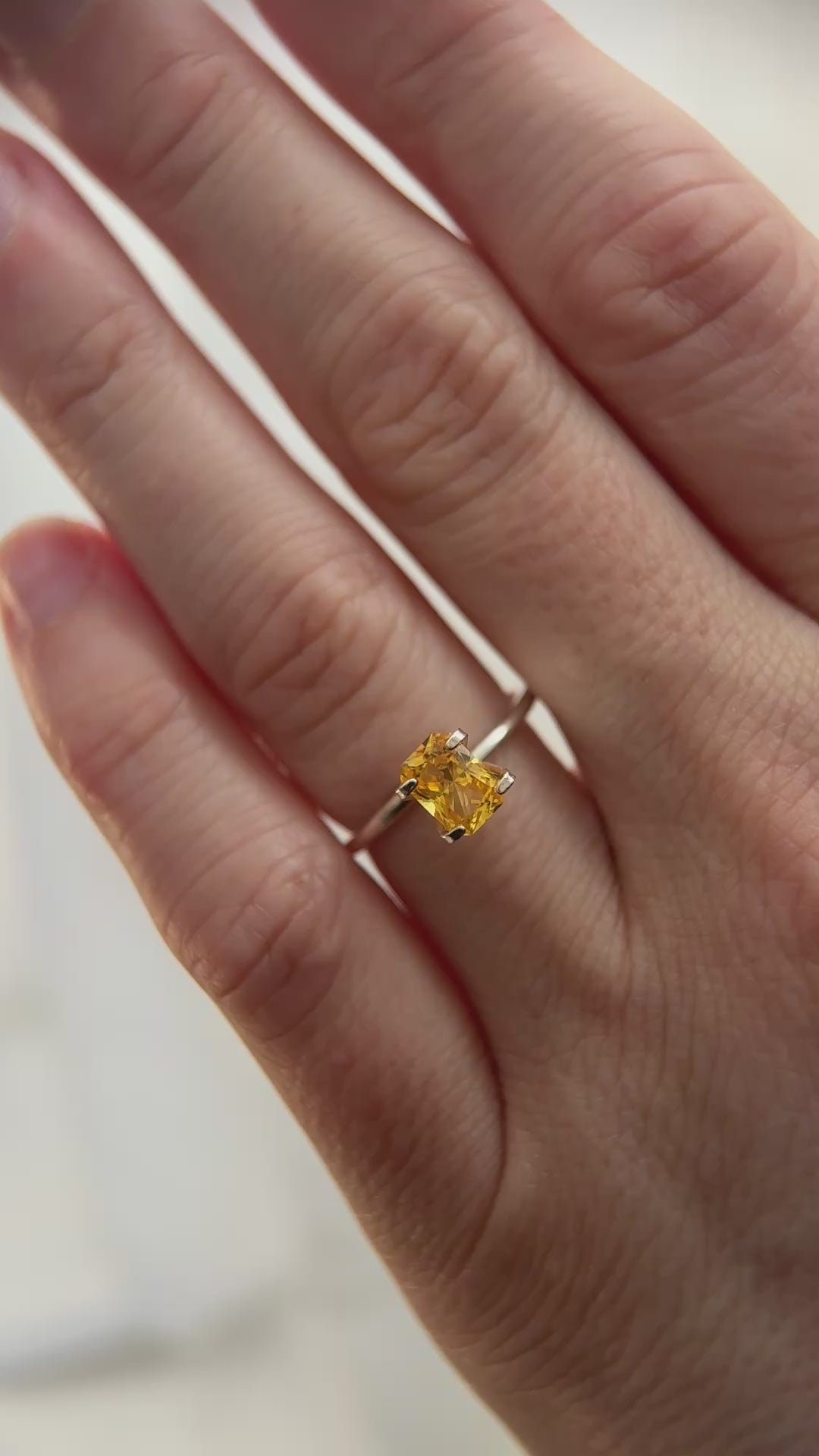 1.2 CT Radiant Cut Canary Yellow Sapphire