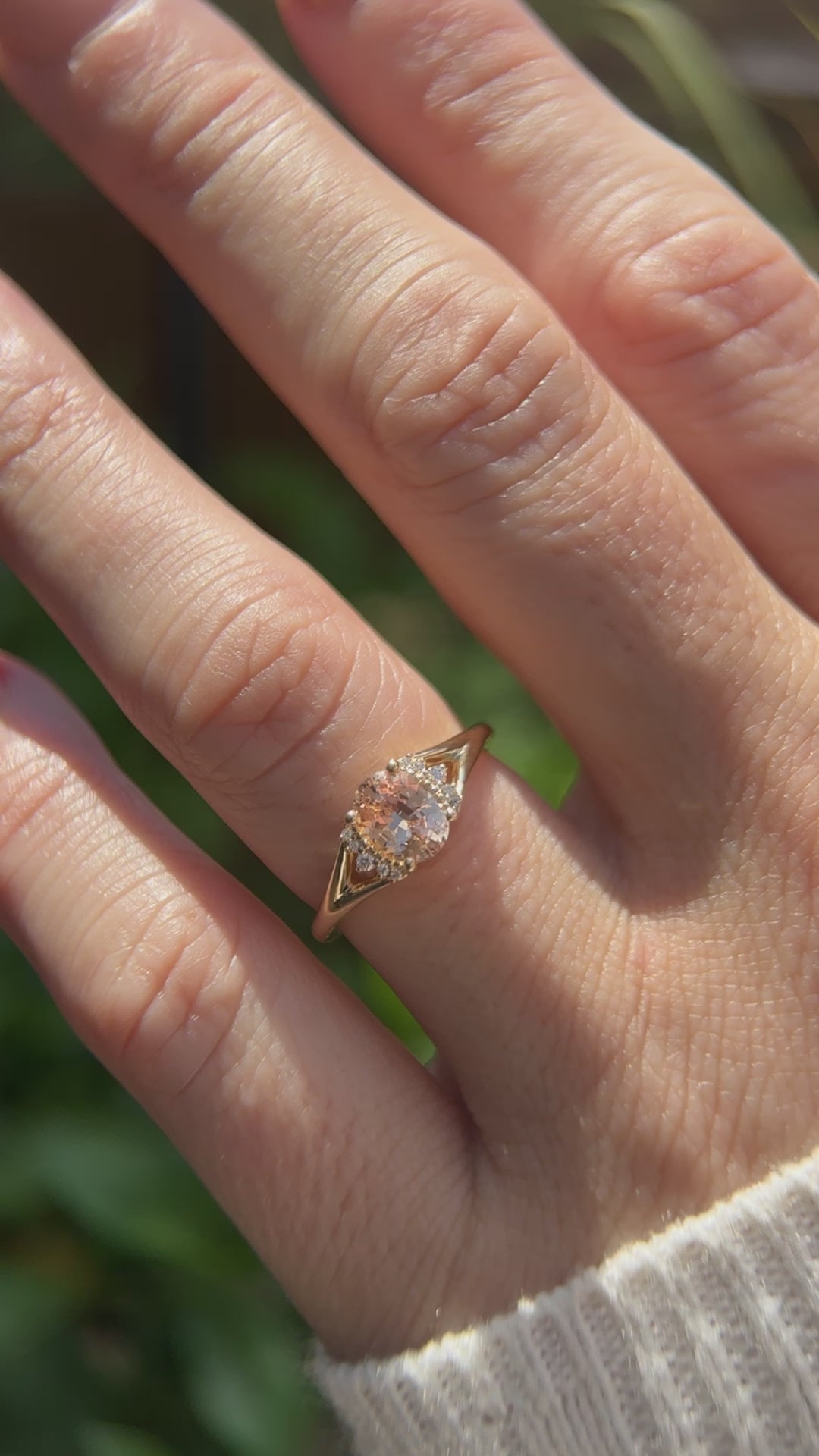 The Serendipity Ring | 1.13 CT Oval Light Pink Sapphire