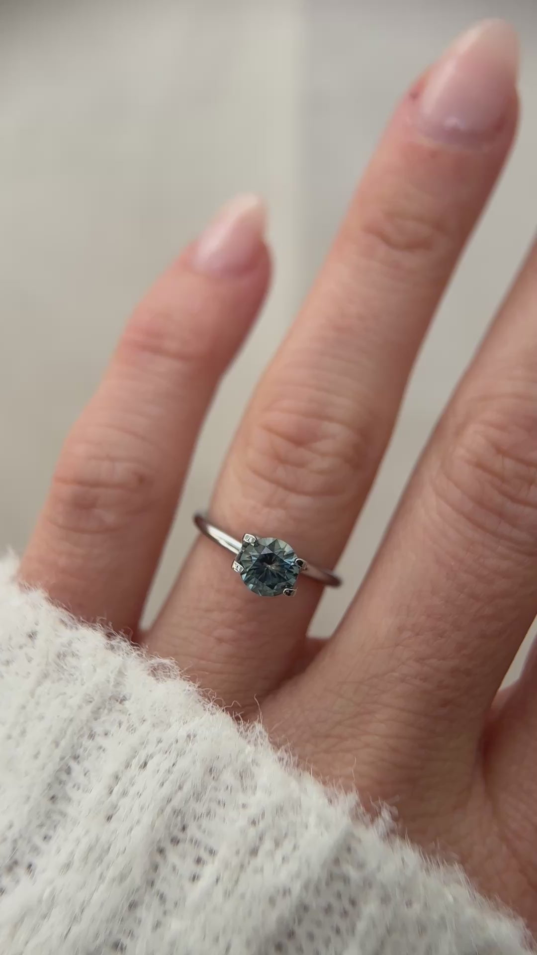 1.2 CT Round Cut Teal Blue Montana Sapphire