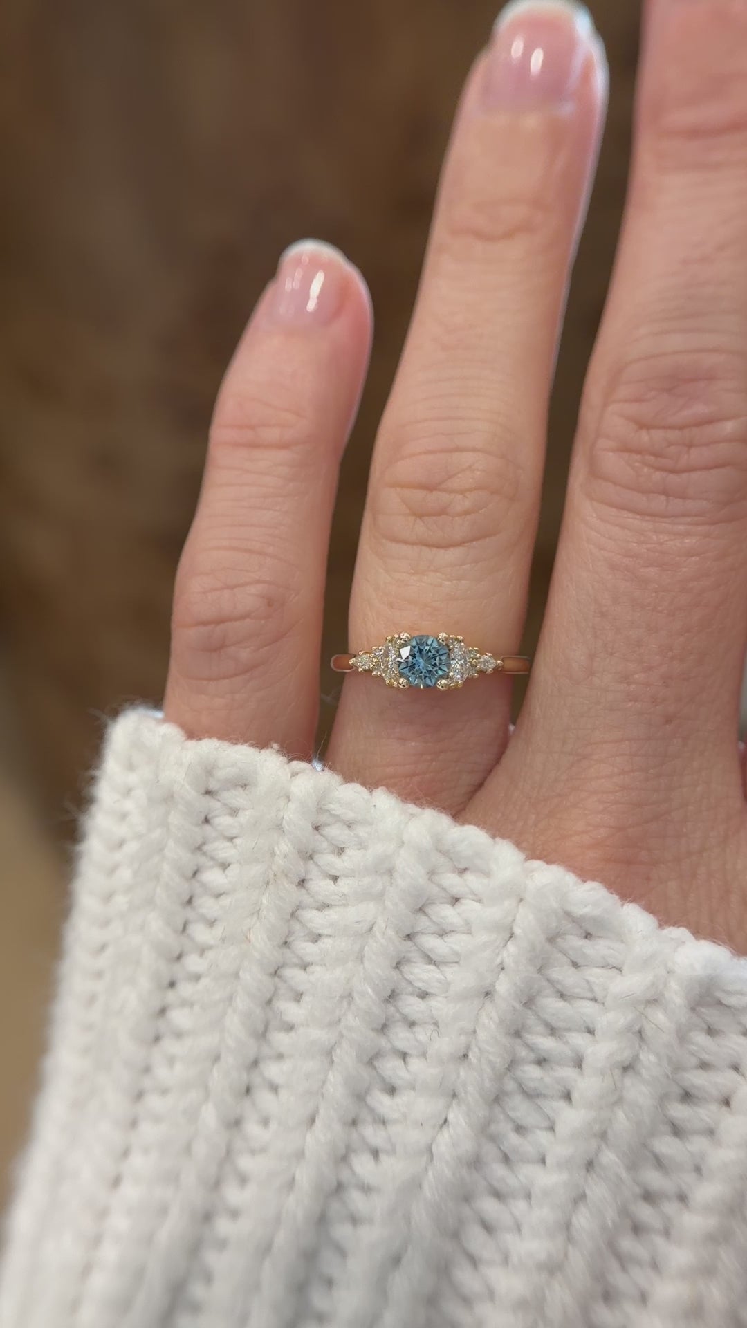 The Maeve Ring | 0.56 CT Round Blue Montana Sapphire