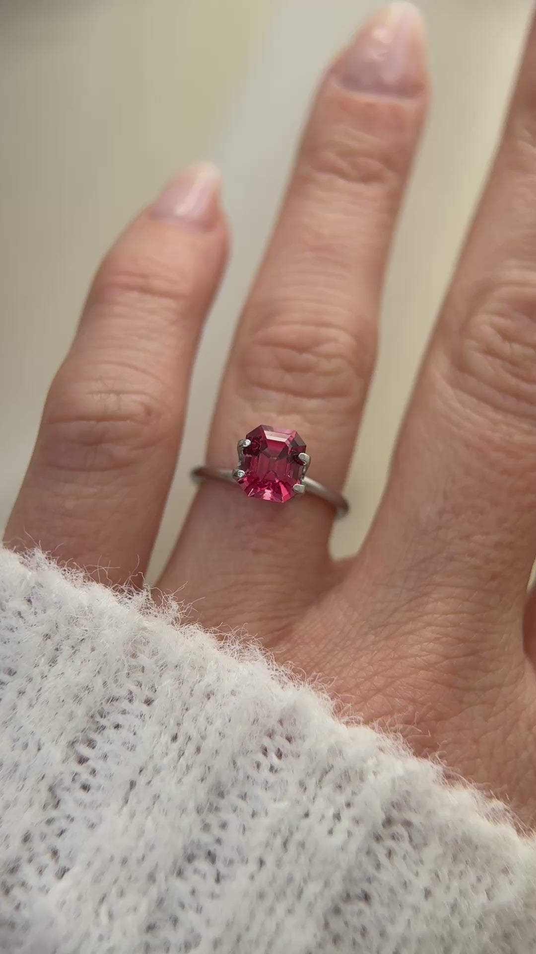 2.2 CT Emerald Cut Red/Pink Spinel