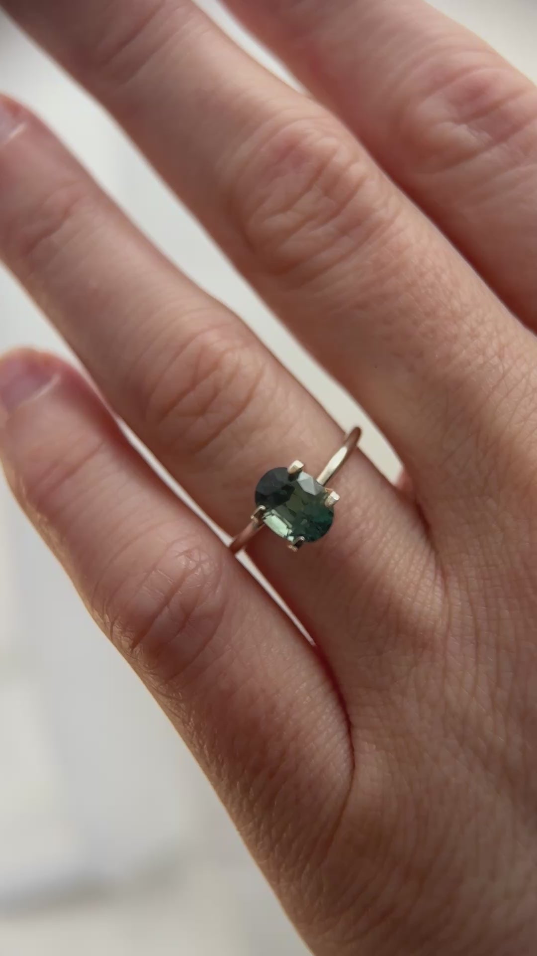 2.06 CT Oval Cut Teal Sapphire