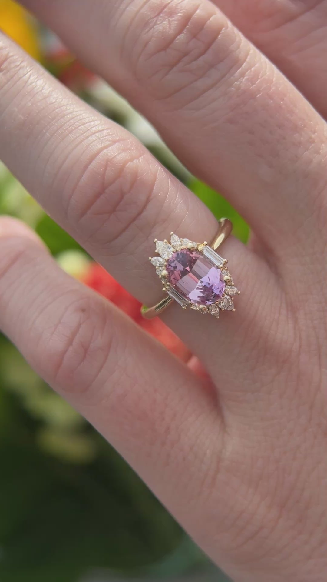 The Georgia Ring | 2.27 CT Oval Purple Sapphire