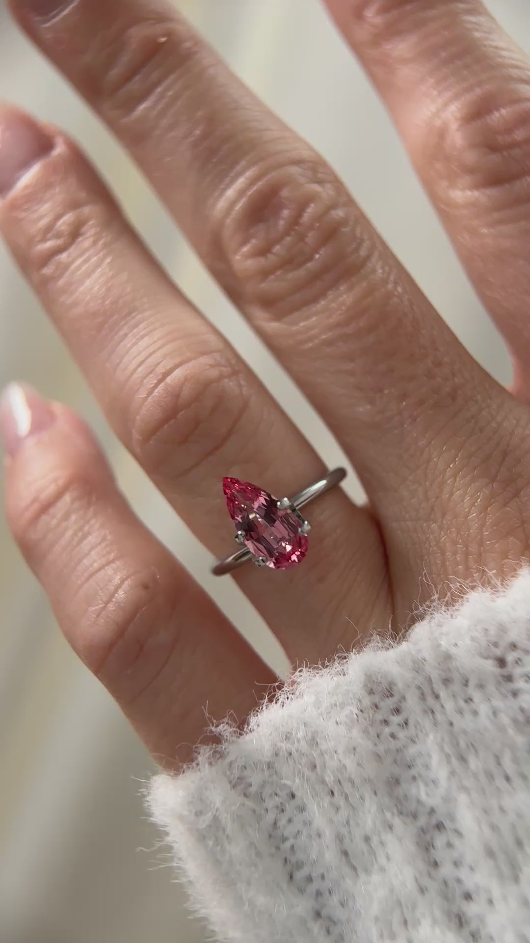 1.69 CT Pear Cut Pink Spinel
