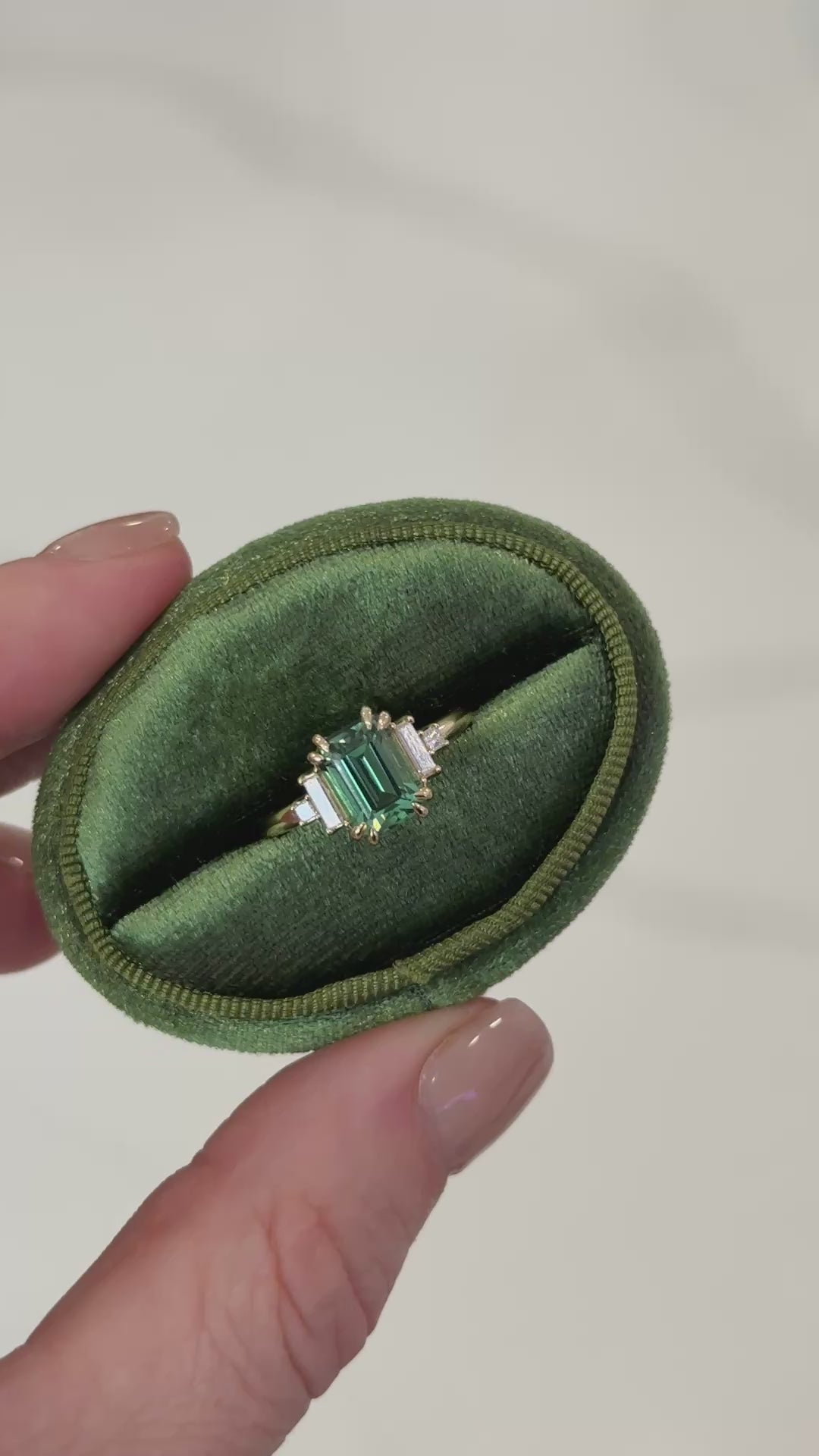 The Mira Ring | 2.28 CT Emerald Cut Lagoon Tourmaline