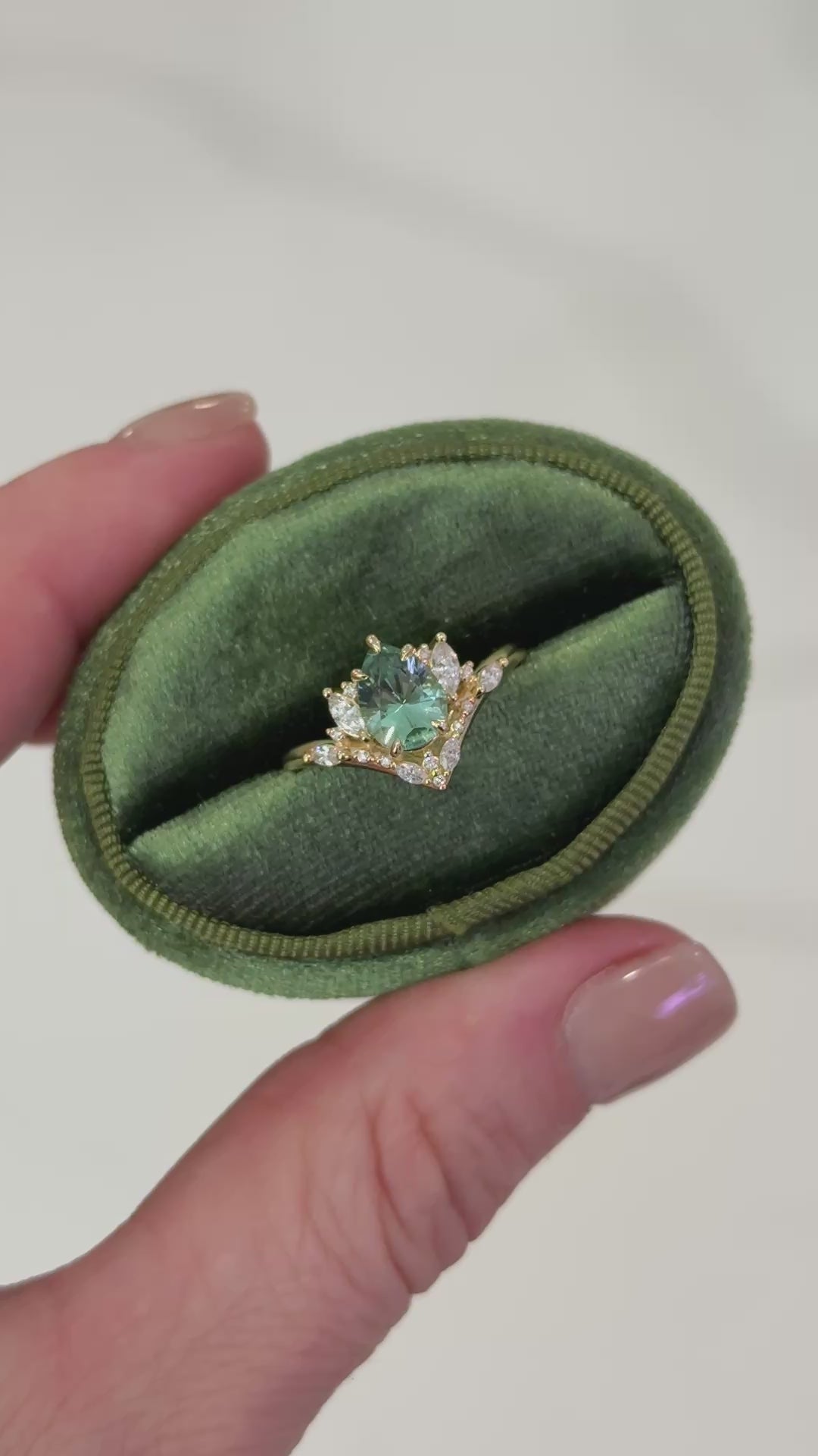 The Aurora Ring | 1.07 CT Pear Lagoon Tourmaline