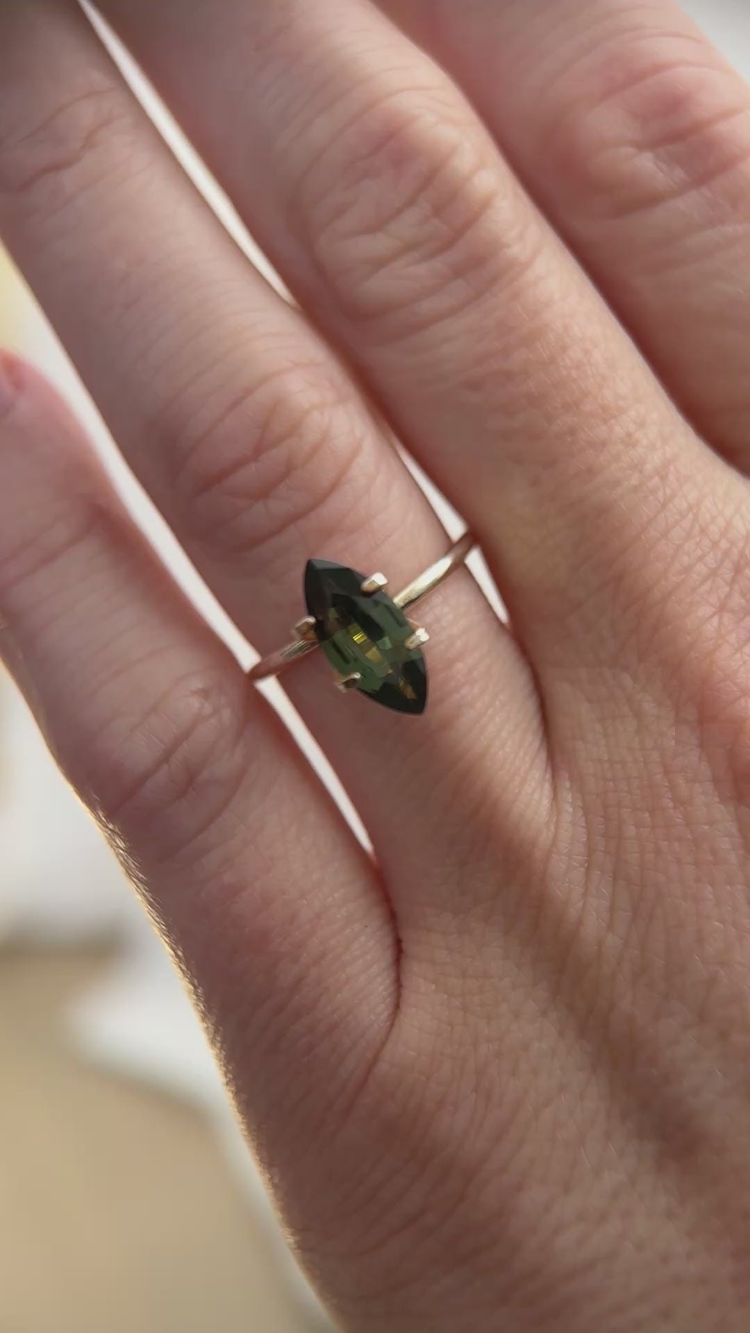 1.76 CT Marquise Cut Green Australian Sapphire