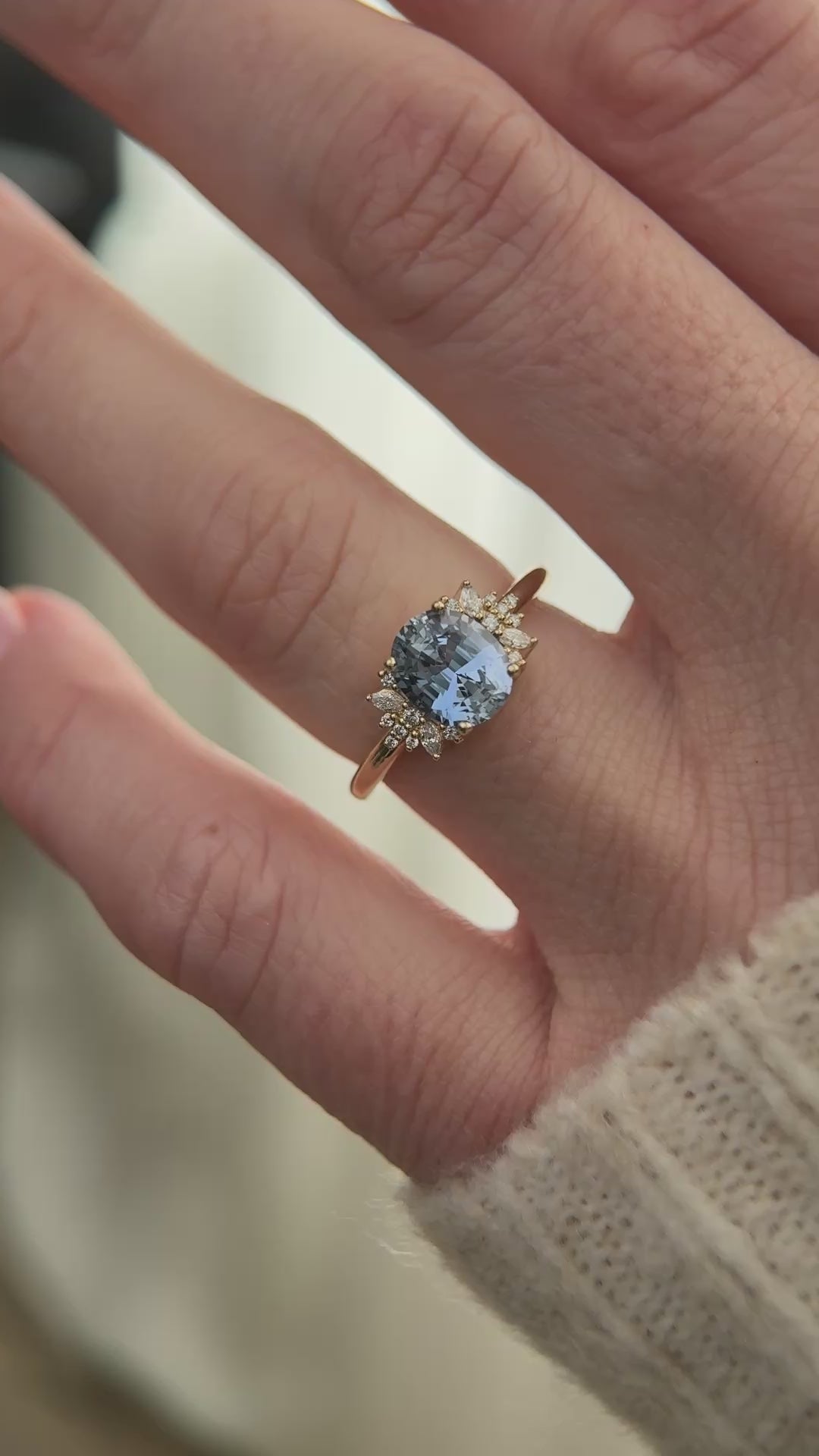 The Reverie Ring | 2.28 CT Oval Blue Sapphire