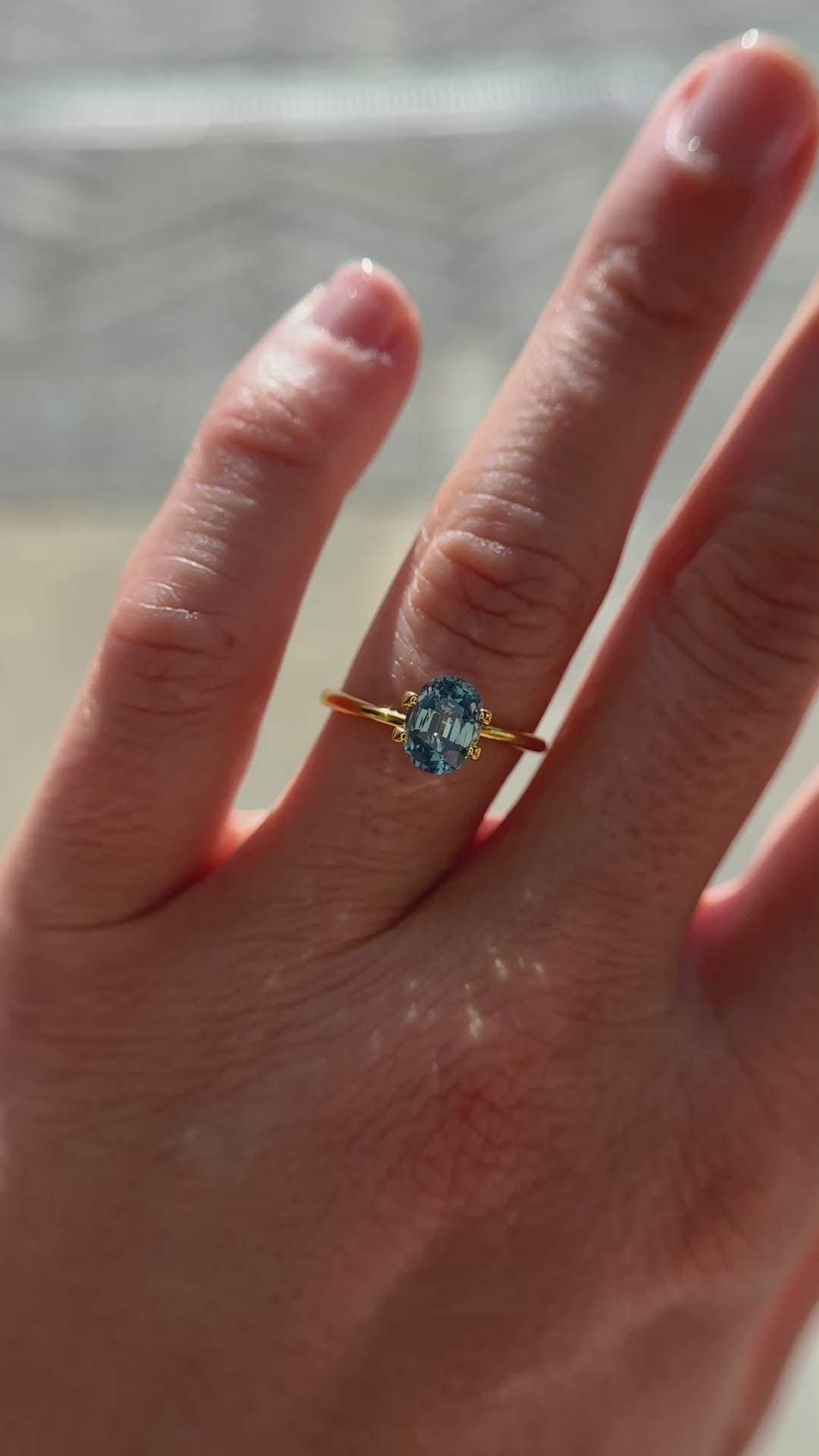 1.76 CT Oval Cut Teal Sapphire