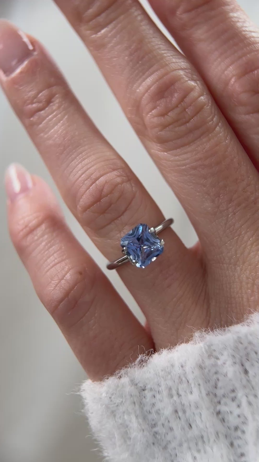 2.16 CT Radiant Cut Blue Sapphire