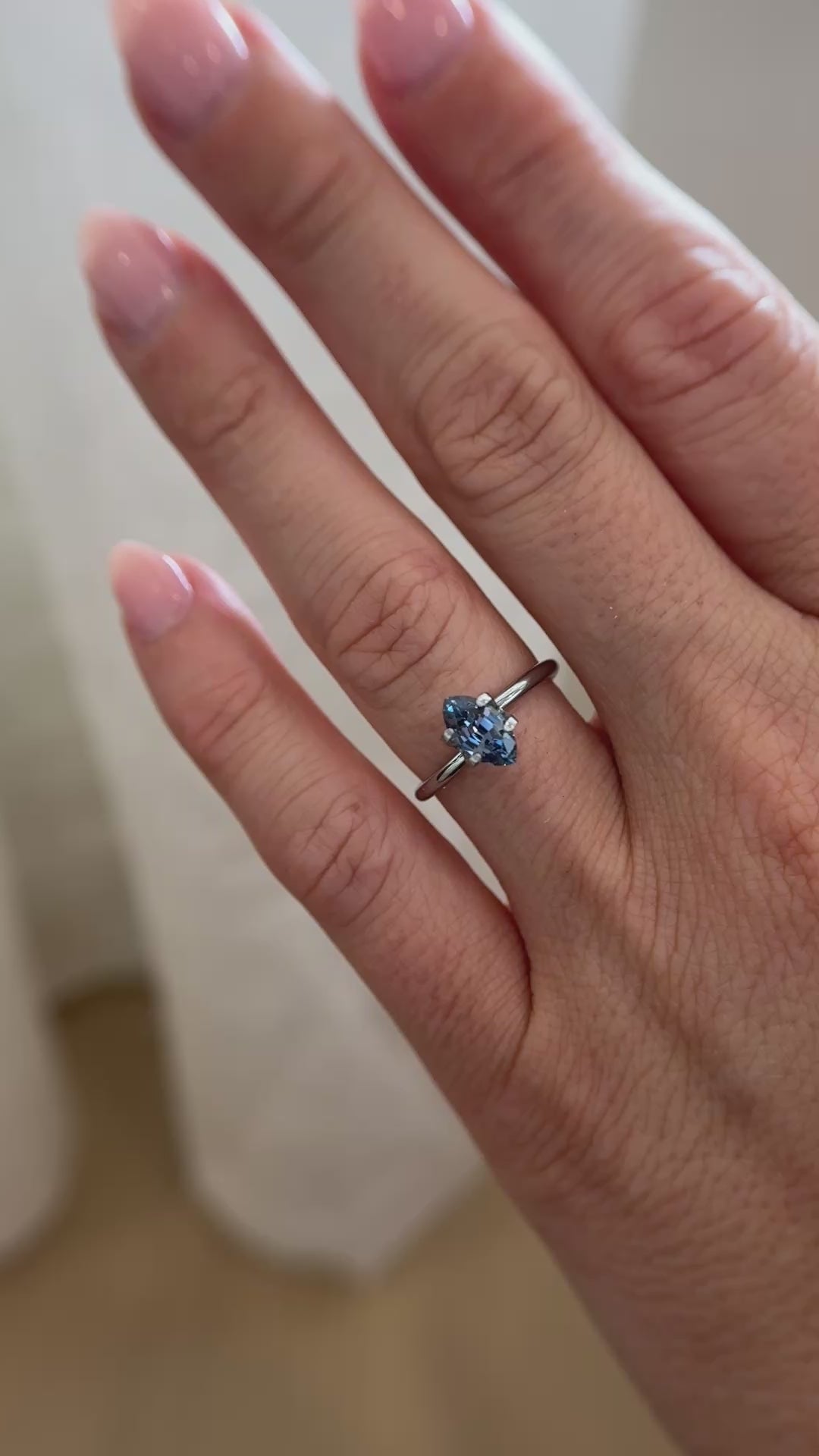 1.15 CT Marquise Cut Blue Sapphire