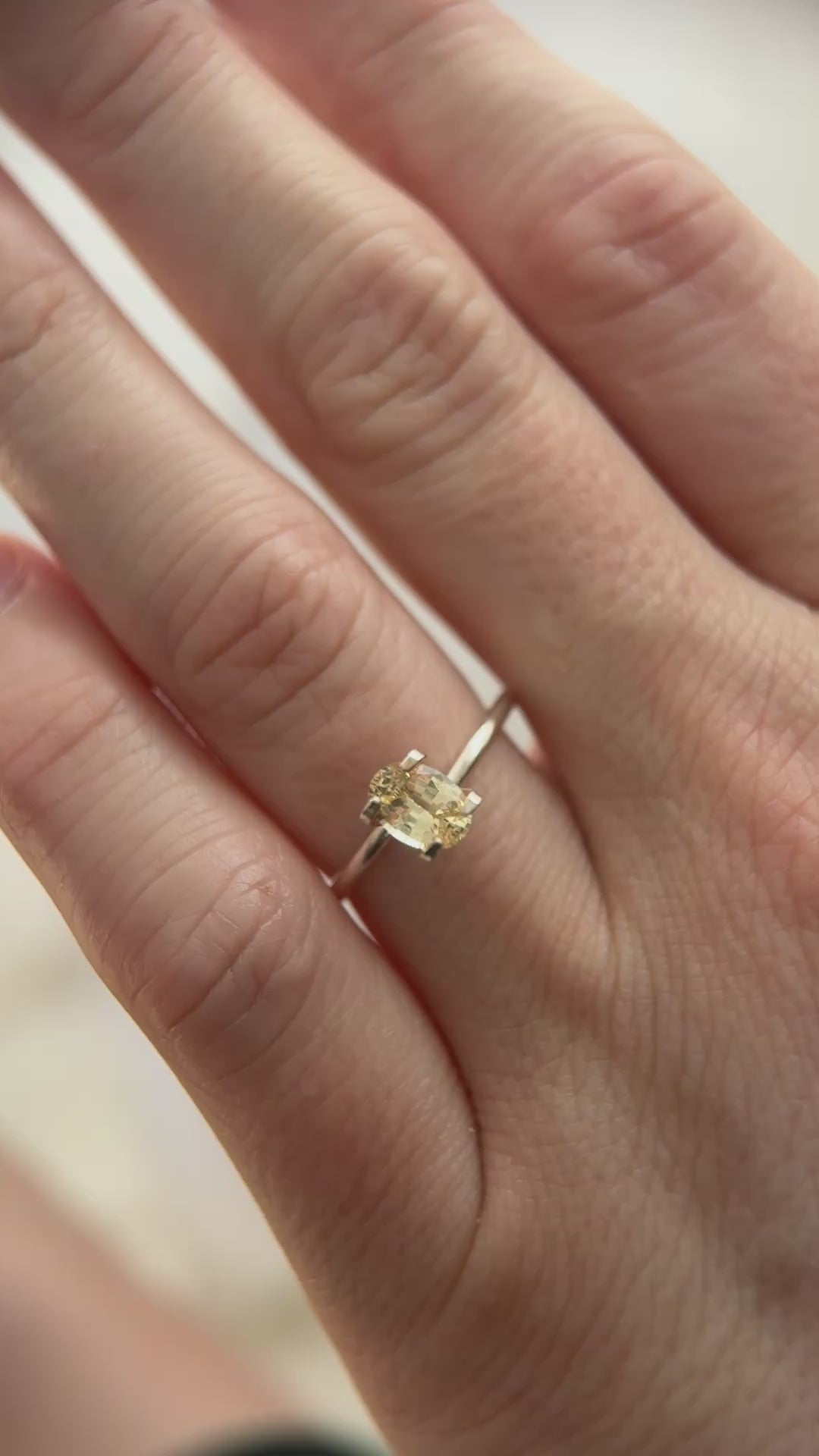 0.84 CT Oval Cut Yellow Sapphire