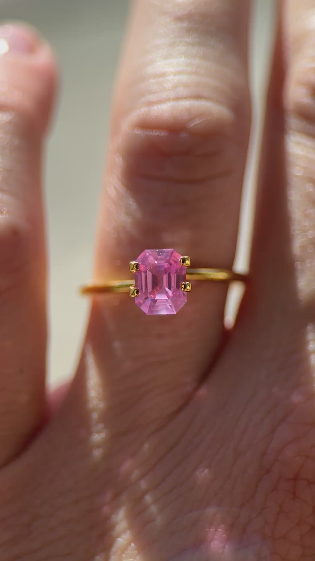 1.73 CT Emerald Cut Pink Sapphire
