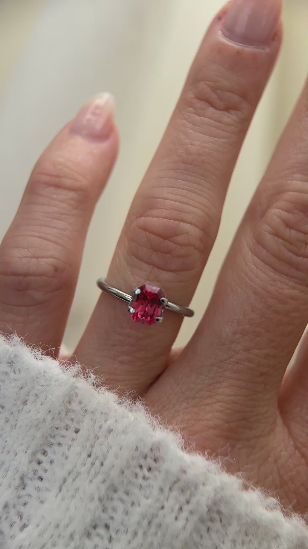1.17 CT Radiant Cut Pink/Red Spinel