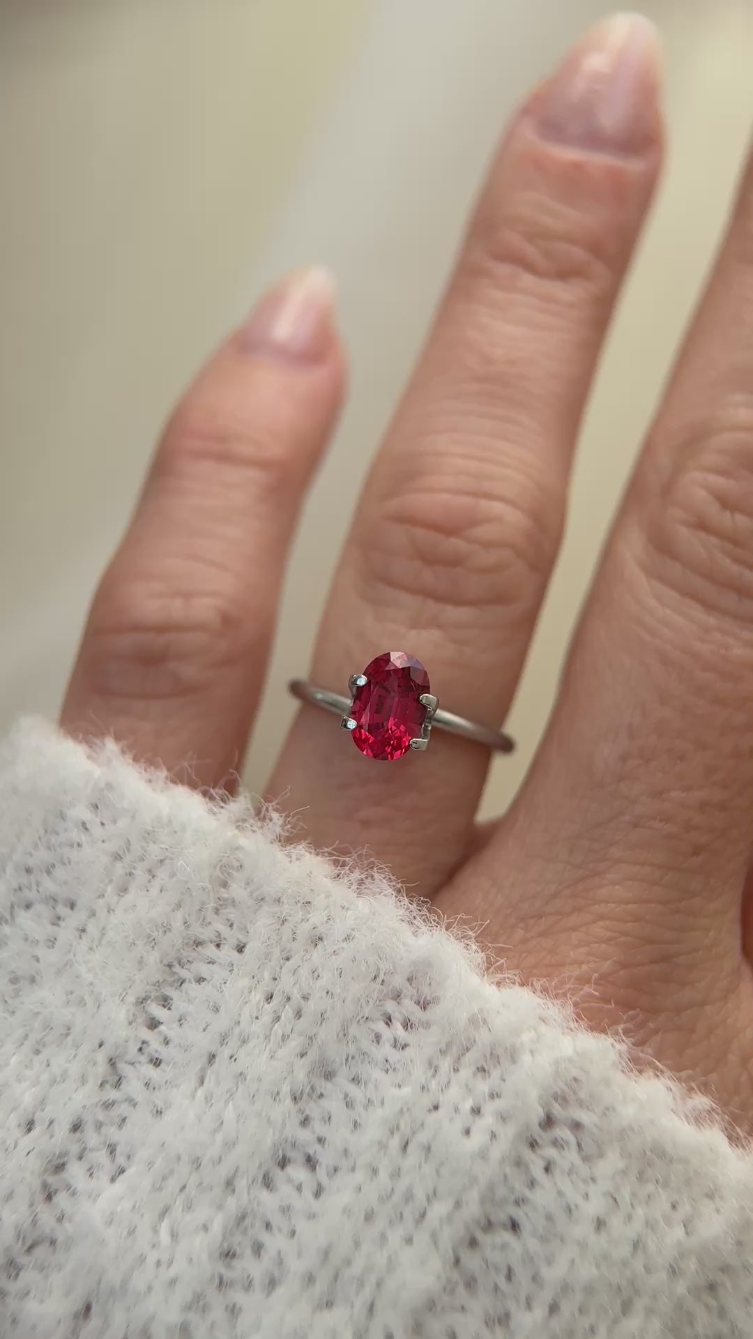 1.4 CT Oval Cut Red Spinel