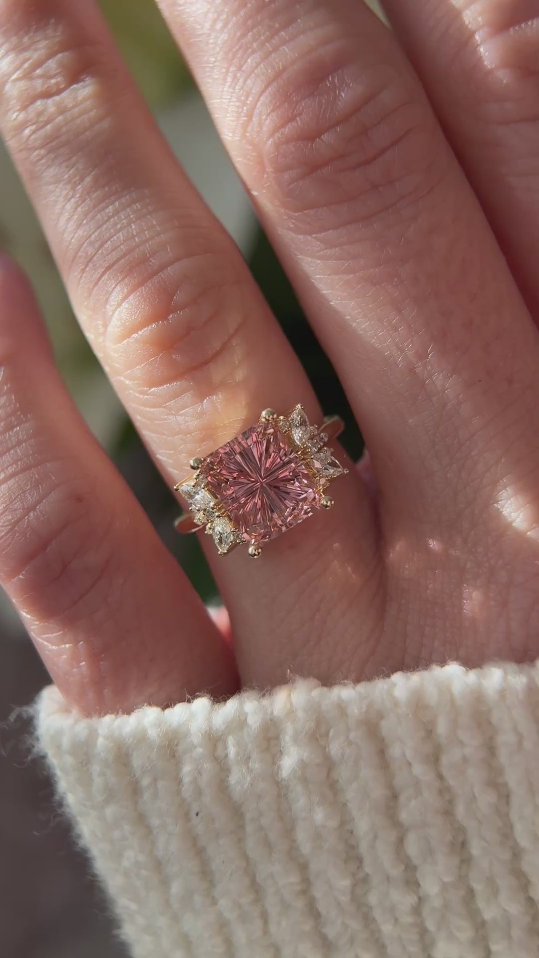 The Reverie Ring | 3.9 CT Rectangular Starbrite™ Pink Tourmaline