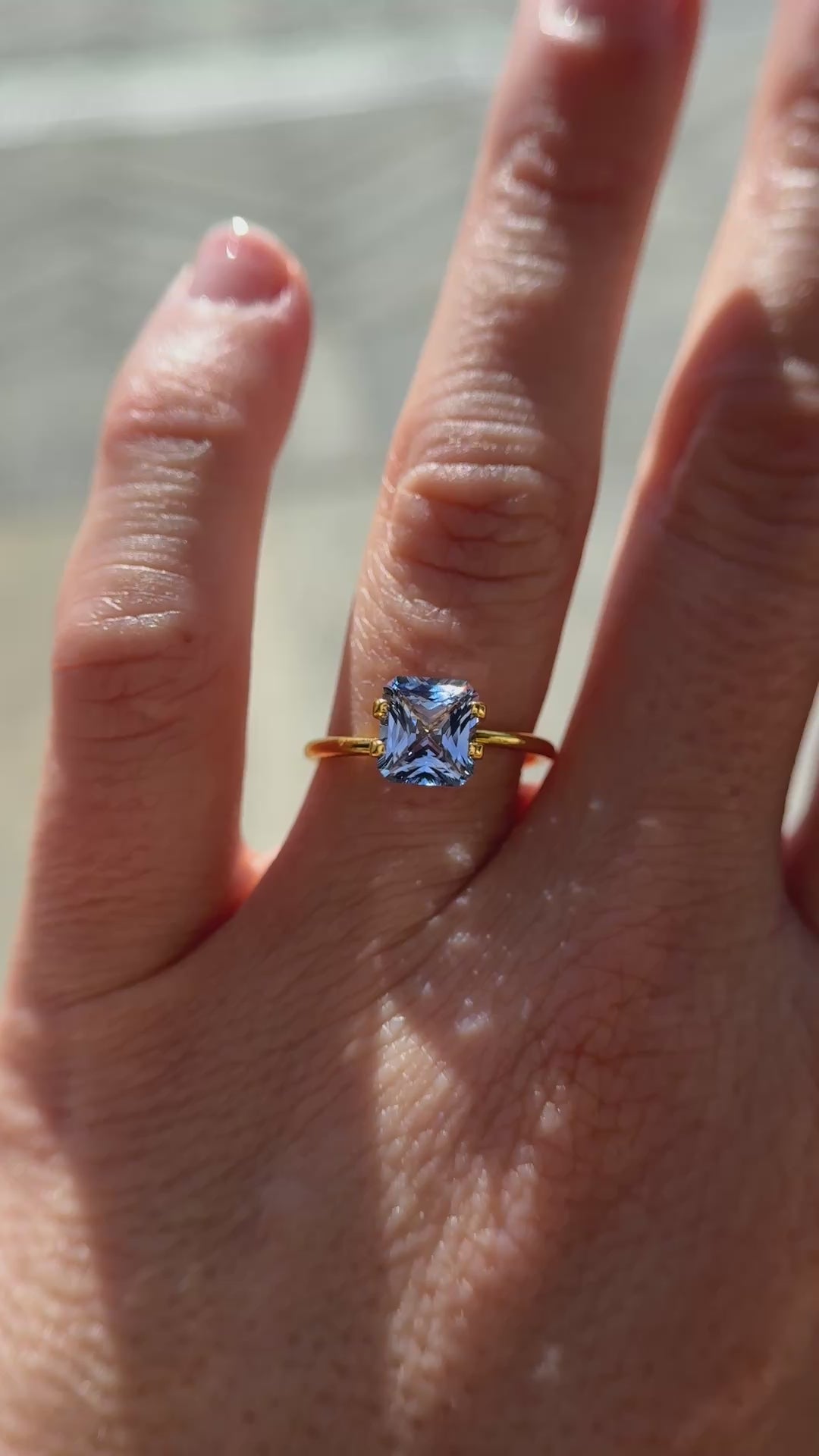 2.16 CT Radiant Cut Blue Sapphire