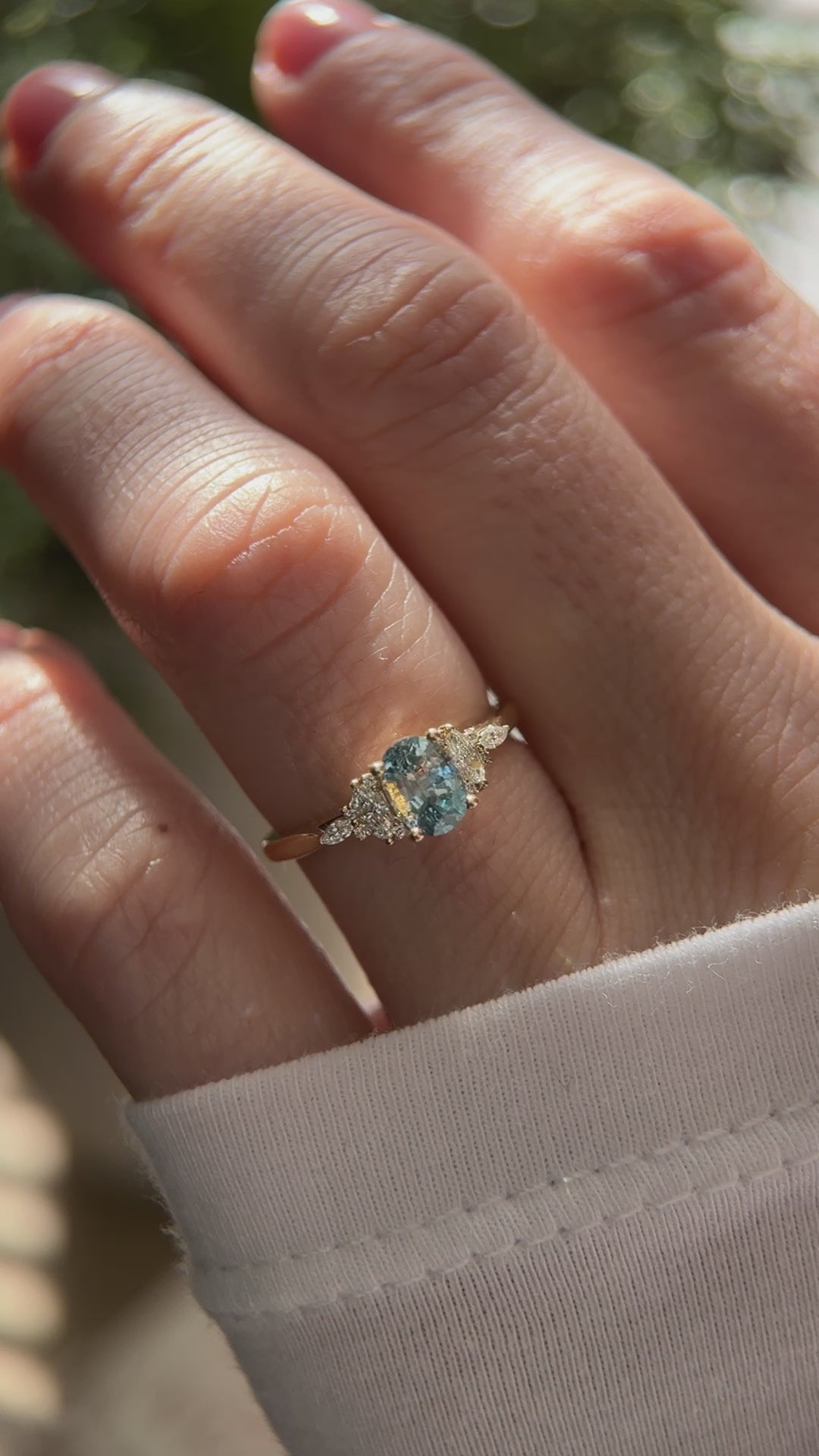 The Maeve 0.87 CT Oval Montana Blue Sapphire Ring