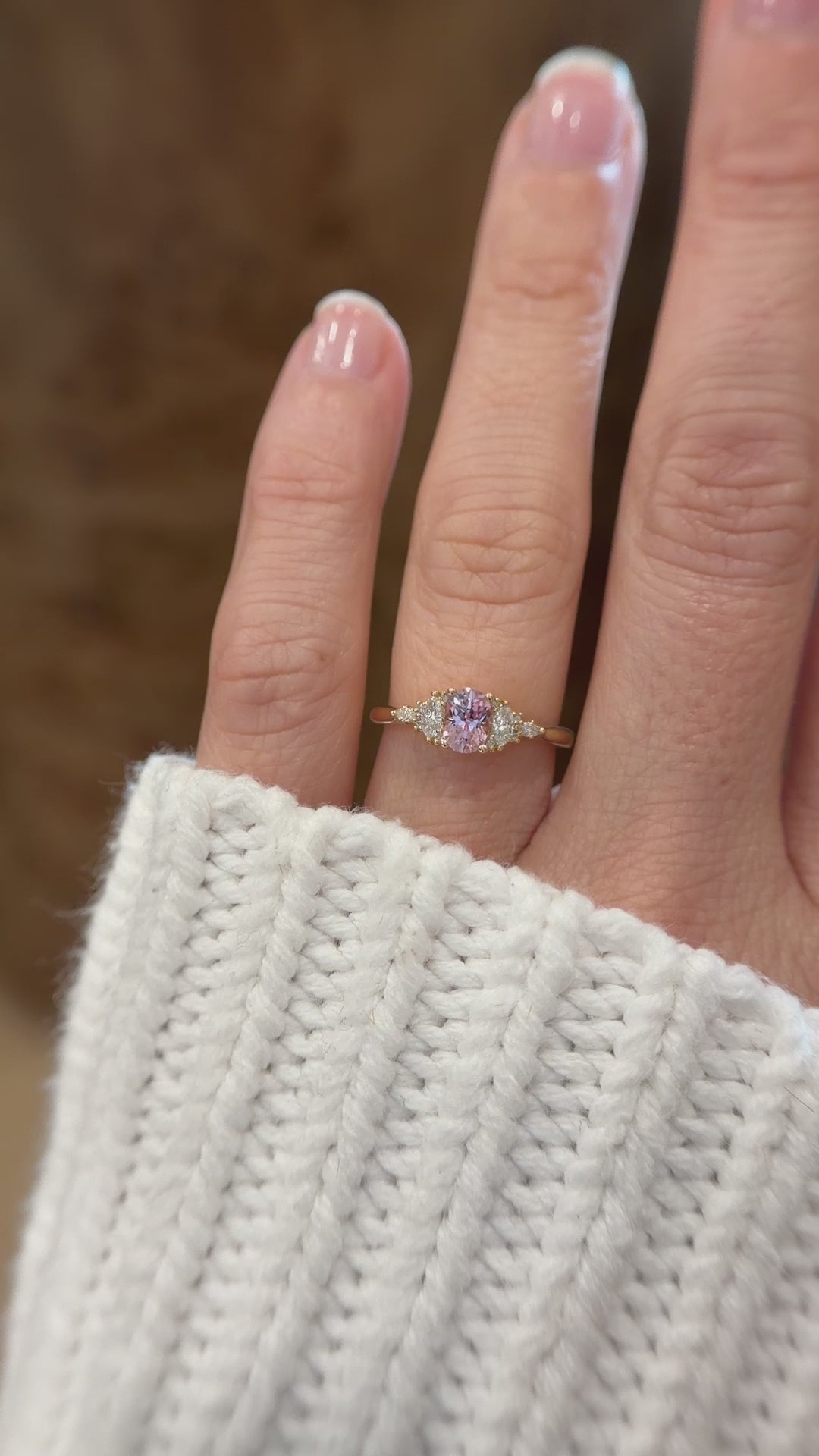 The Maeve Ring | 0.77 CT Oval Pink Sapphire