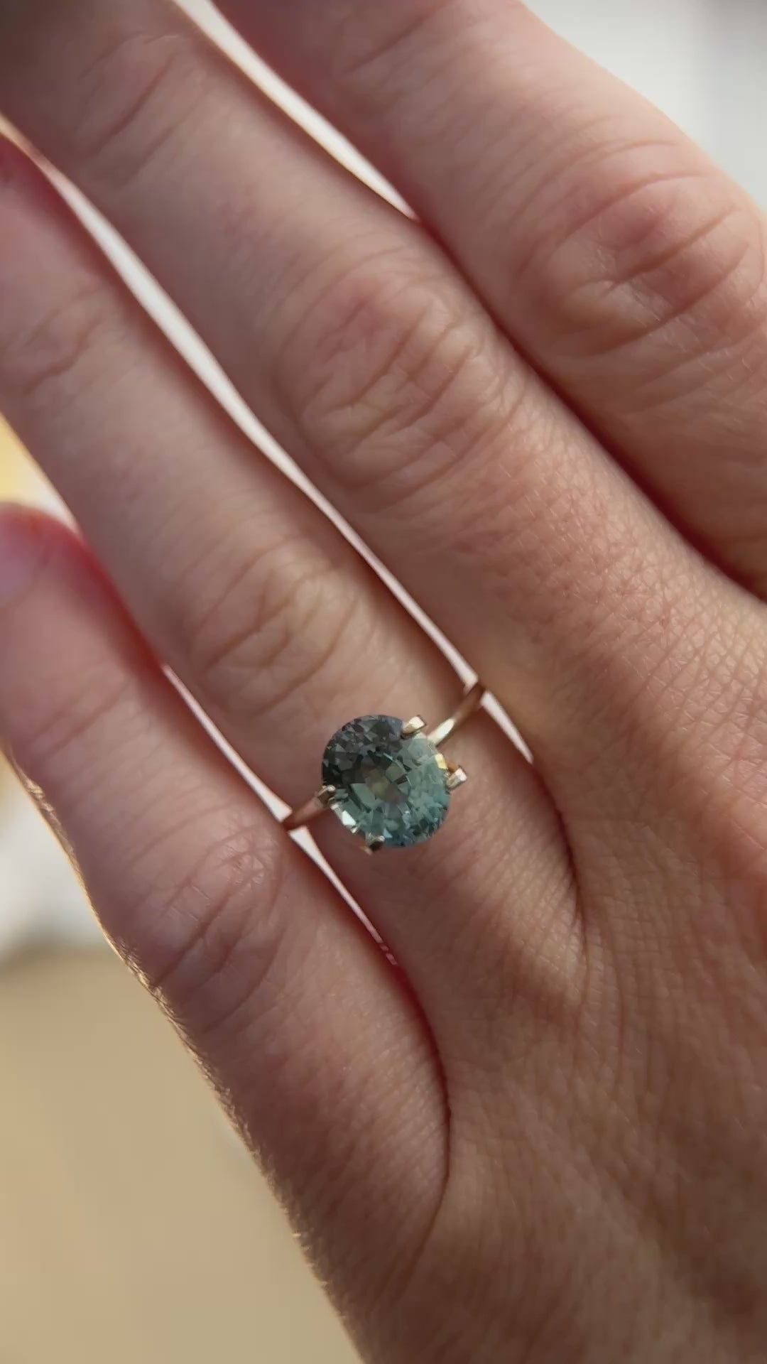 3.32 CT Oval Cut Blue Montana Sapphire