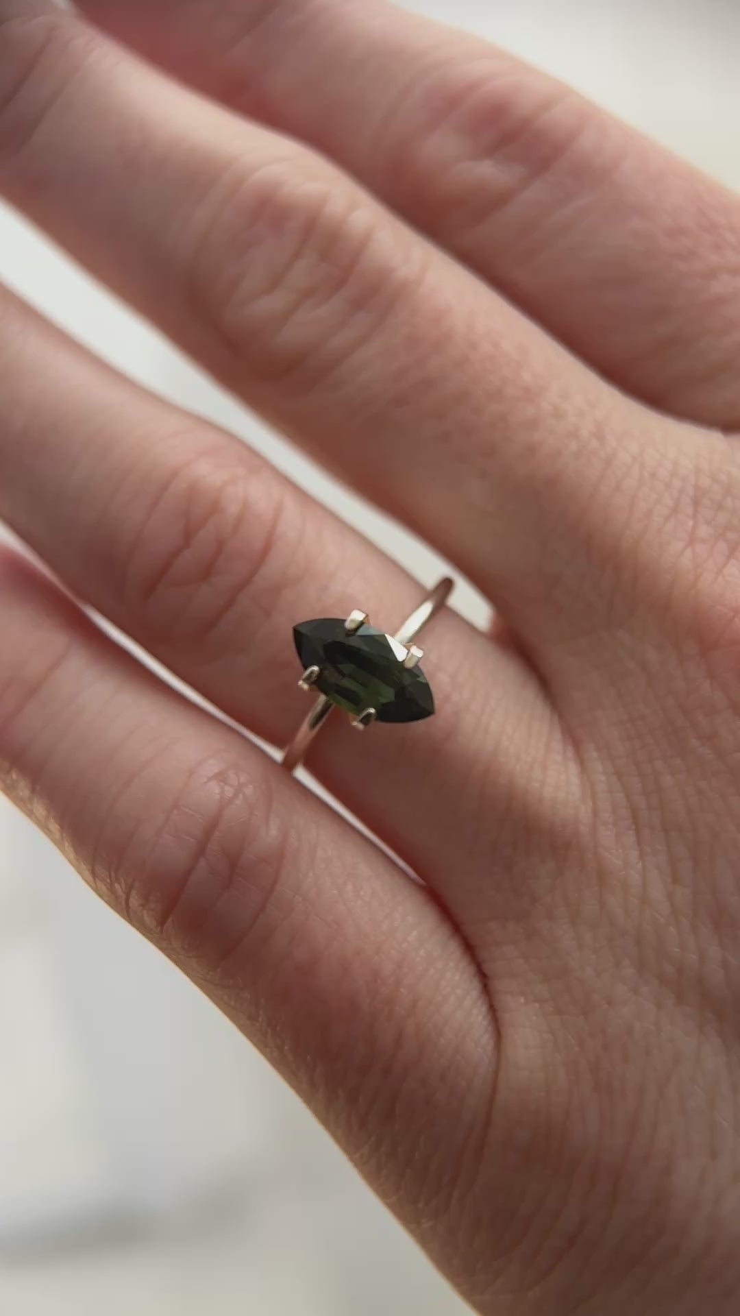 1.58 CT Marquise Cut Green Australian Sapphire
