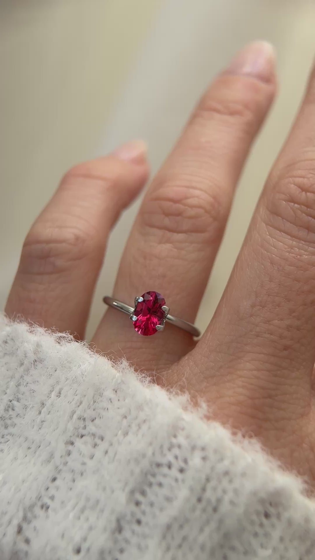 1.24 CT Fancy Oval Cut Red Spinel