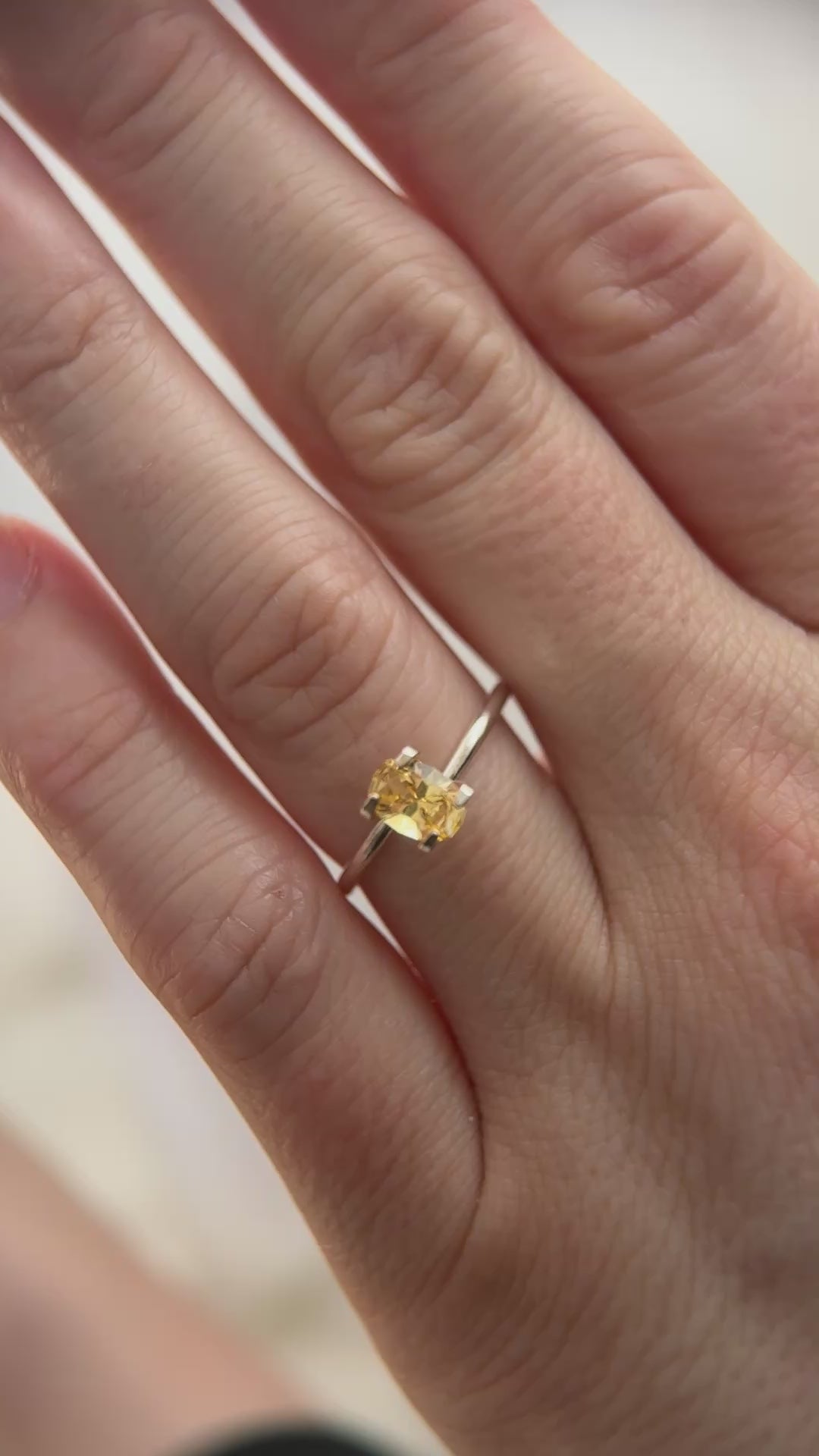0.76 CT Oval Cut Yellow Sapphire