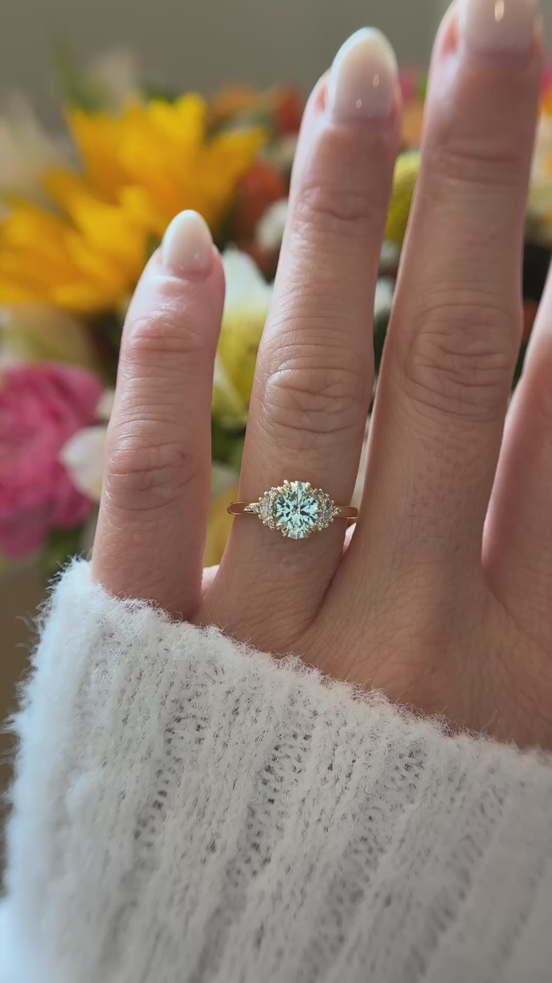 The Maren Ring | 1.34 CT Oval Light Green Tourmaline