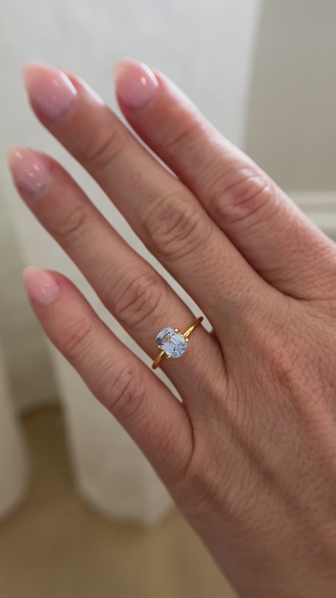 1.76 CT Cushion Cut Blue Sapphire