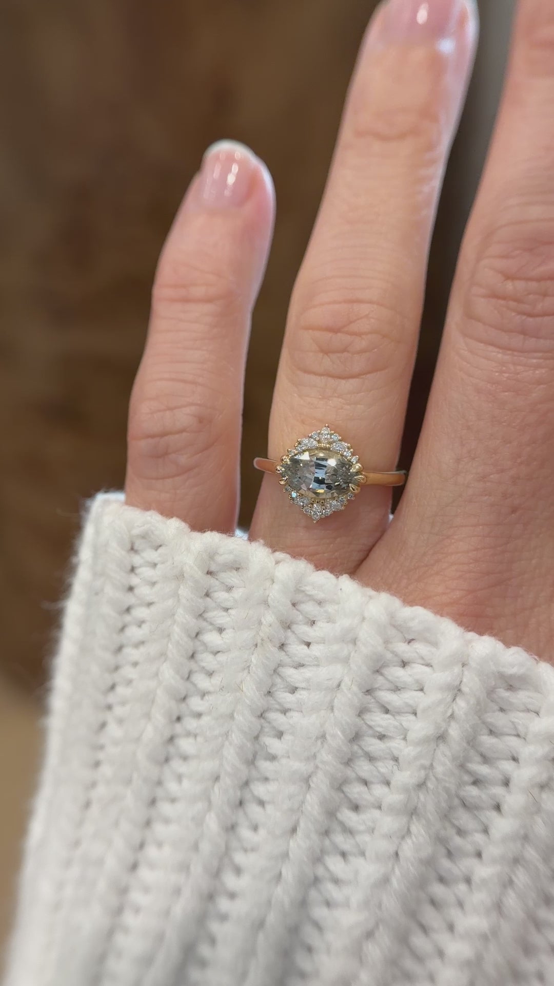 The Comtesse Ring | 1.83 CT Marquise Light Green Sapphire