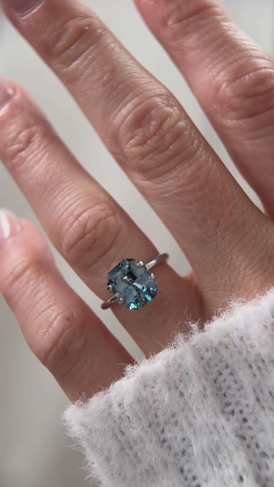 3.52 CT Radiant Cut Blue Sapphire