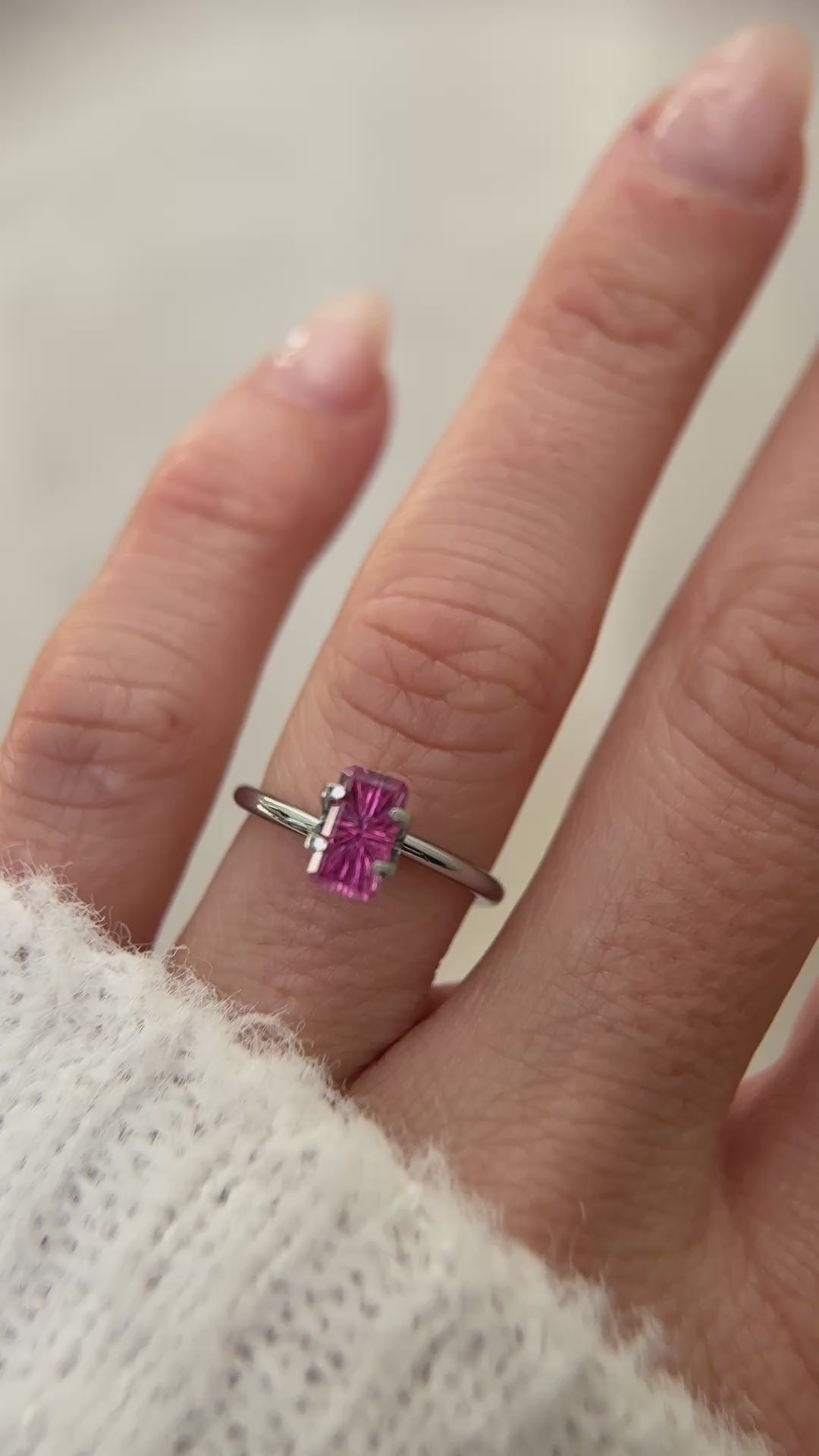 1.36 CT Rectangular Starbrite™ Cut Pink Sapphire