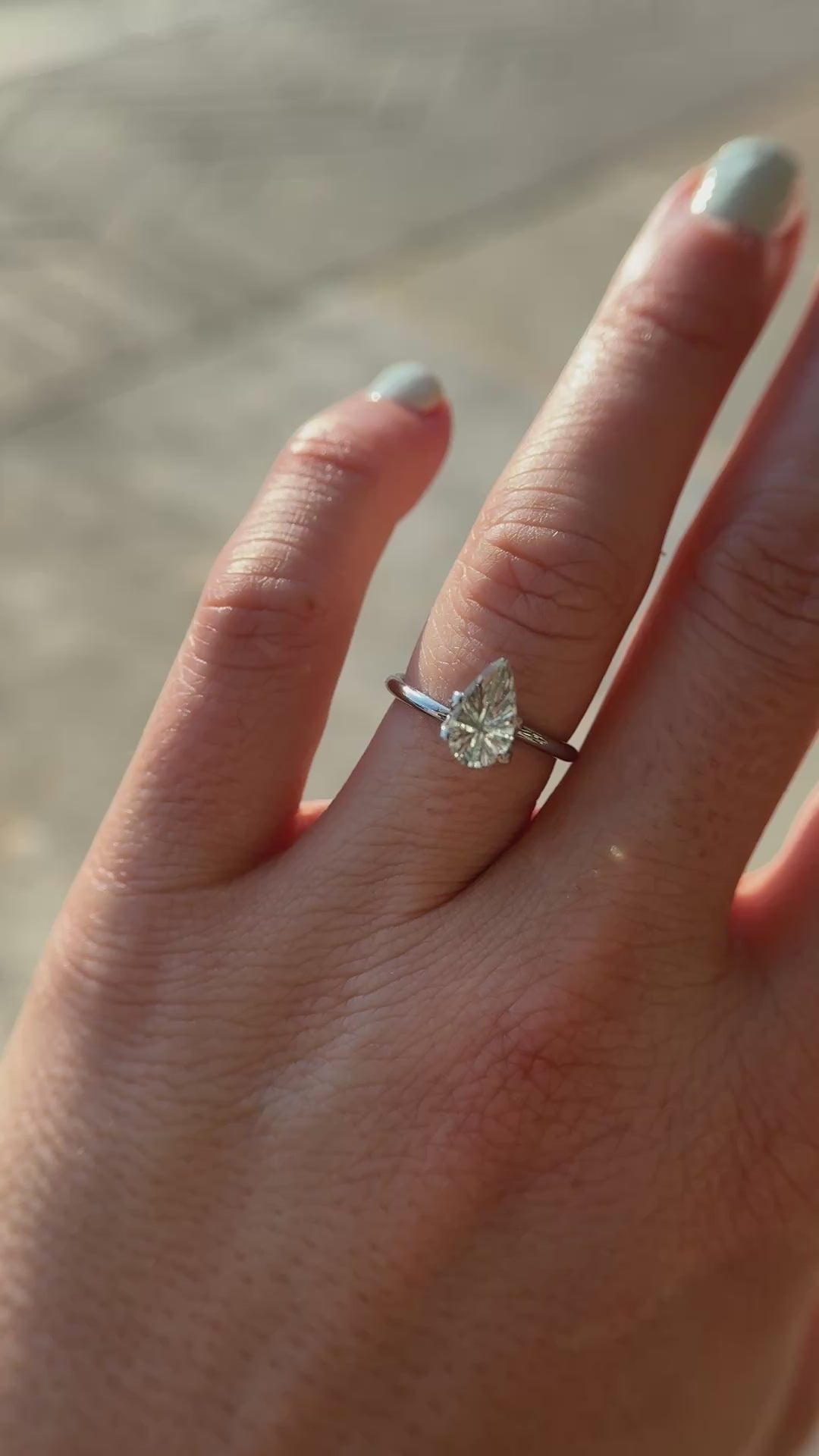 1.31 CT Pear Starbrite™ Cut Light Green Montana Sapphire