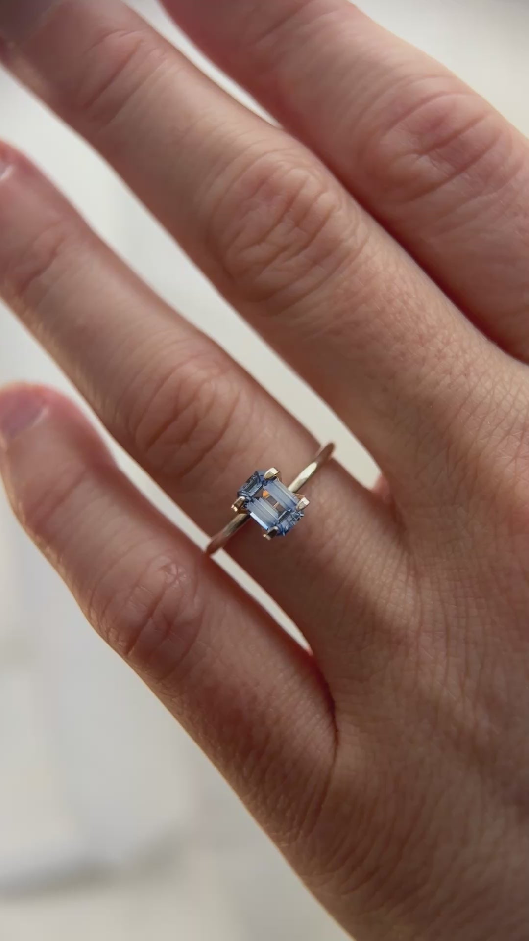 1.01 CT Emerald Cut Blue Sapphire
