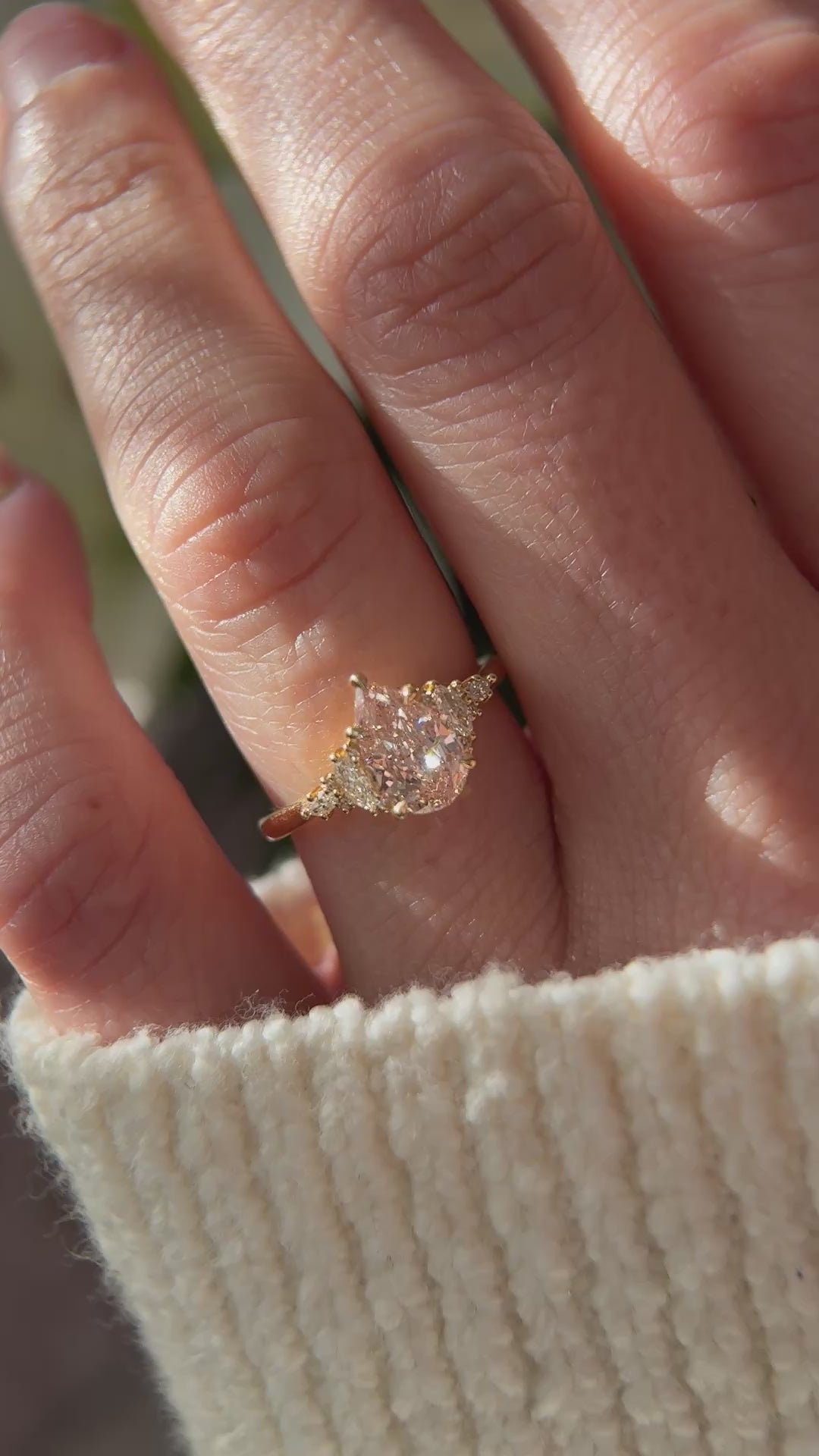 The Maeve Ring | 1.34 CT Pear Pink Diamond