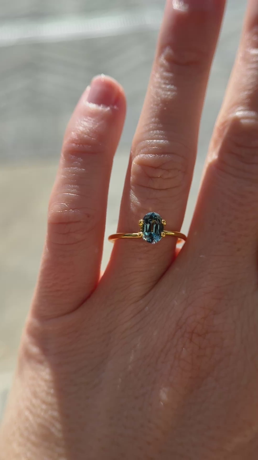 1.39 CT Oval Cut Teal Sapphire