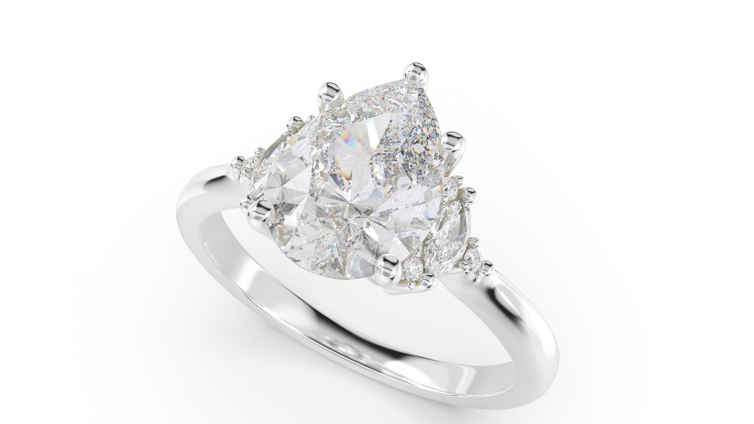 The Low Maren Ring | Pear | Setting Only - Lavender Creek Gems