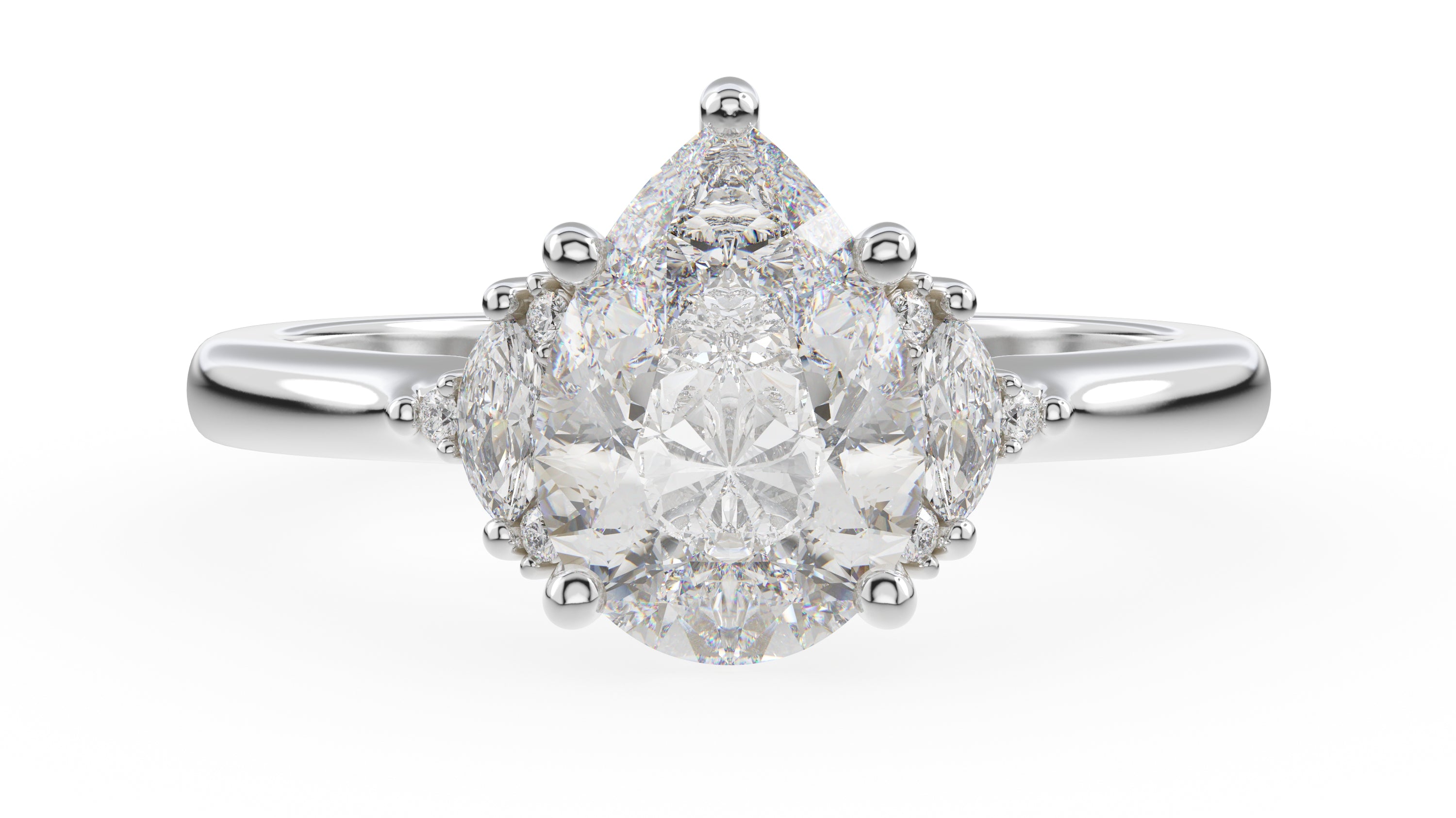 The Low Maren Ring | Pear | Setting Only - Lavender Creek Gems