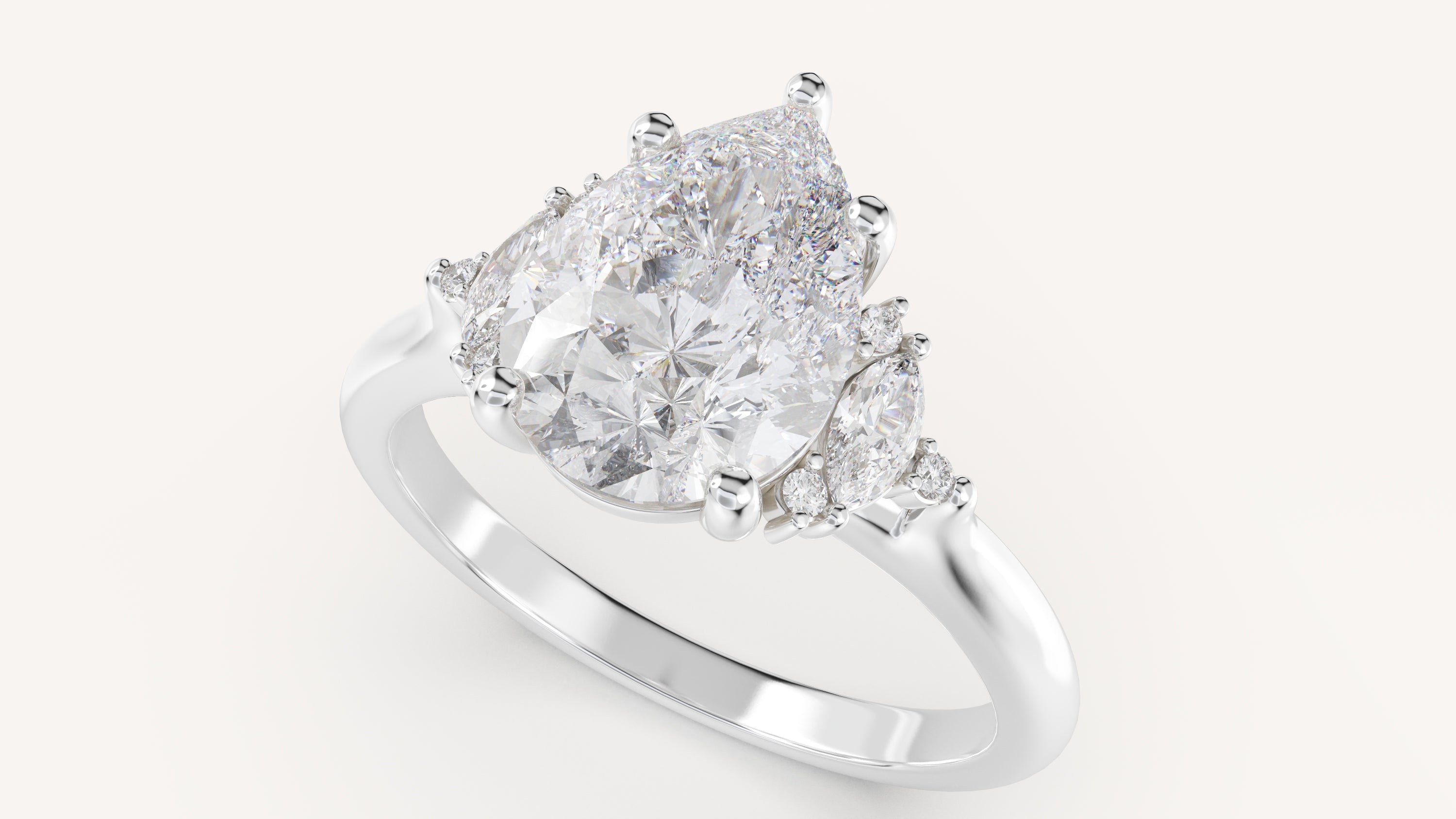 The Maren Ring | Pear | Setting Only - Lavender Creek Gems