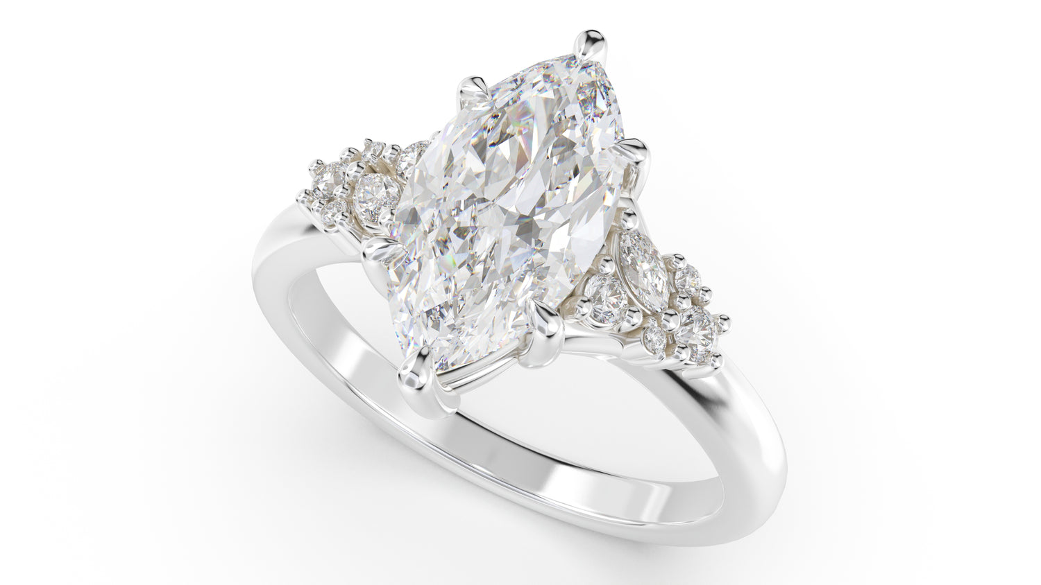 The Lyria Ring | Marquise | Setting Only - Lavender Creek Gems