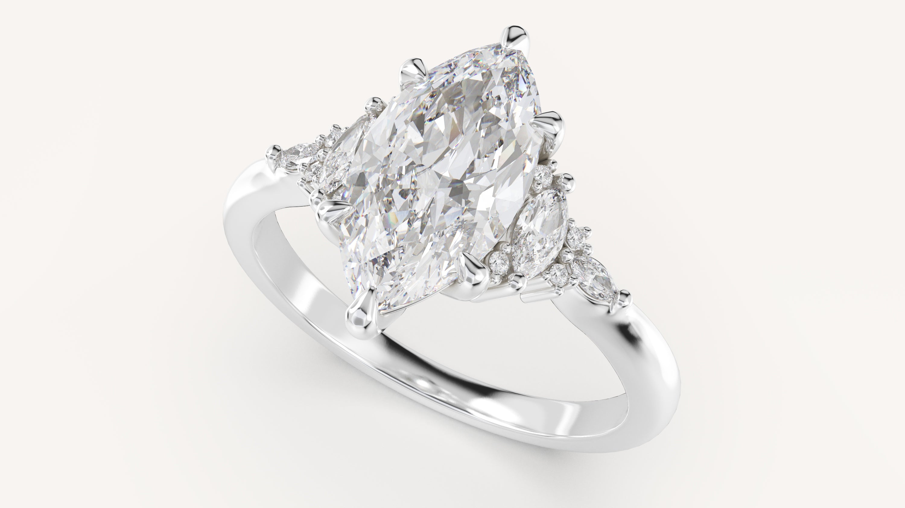 The Low Maeve Ring | Marquise | Setting Only - Lavender Creek Gems