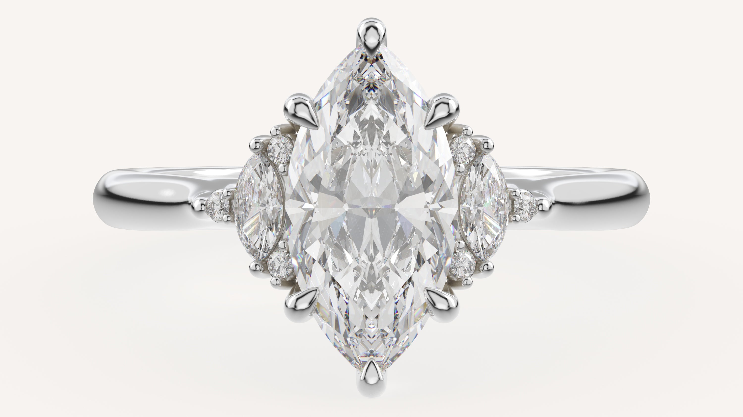 The Maren Ring | Marquise | Setting Only - Lavender Creek Gems
