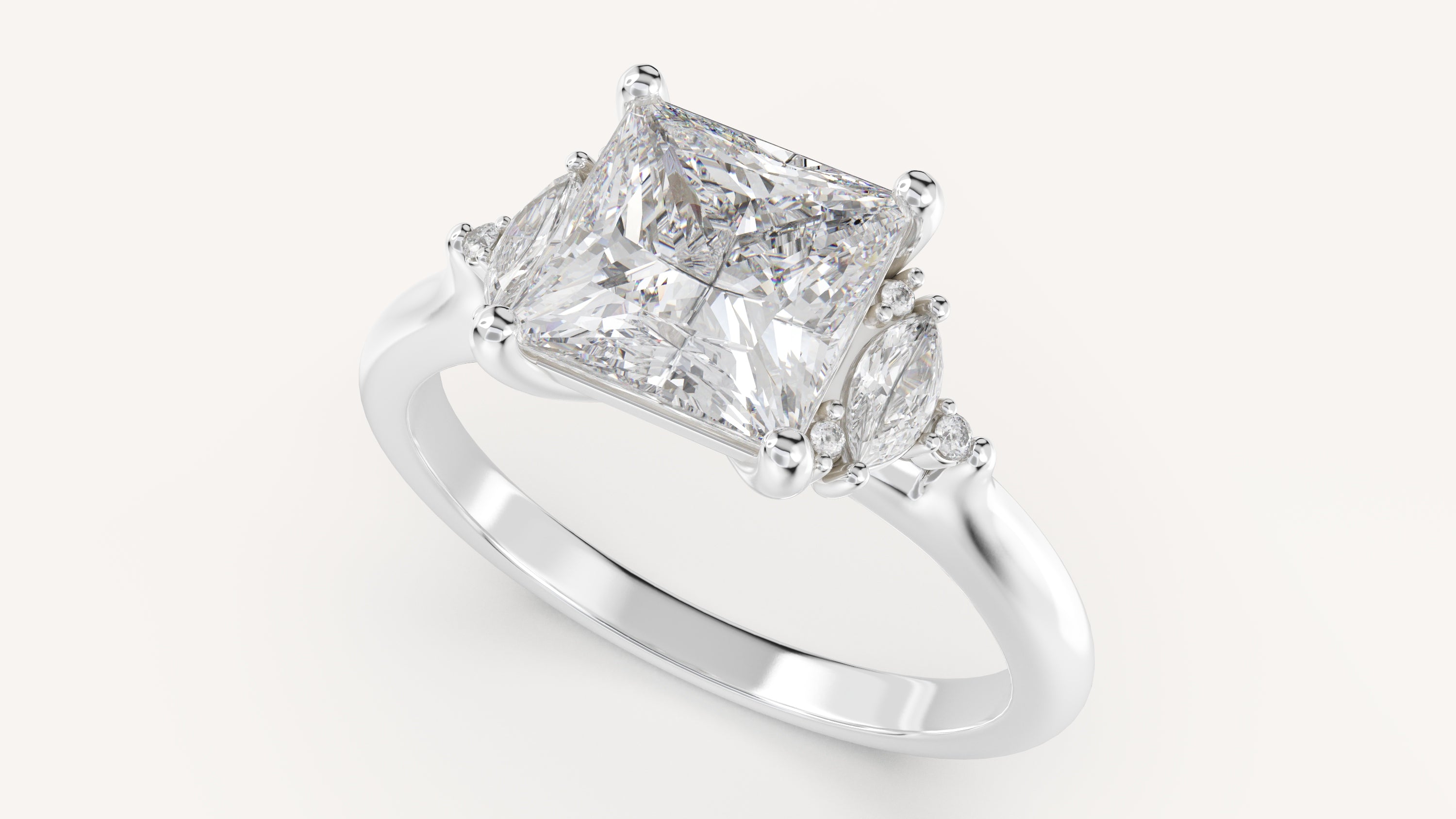 The Maren Ring | Princess | Setting Only - Lavender Creek Gems