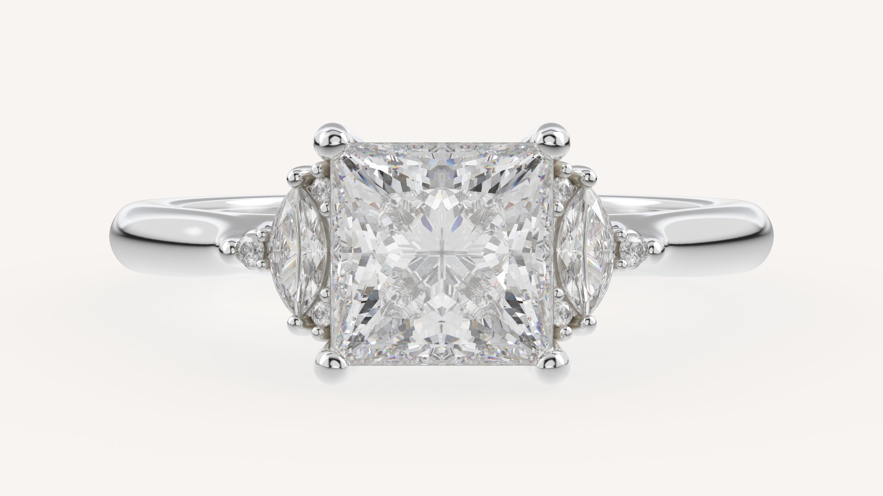 The Maren Ring | Princess | Setting Only - Lavender Creek Gems